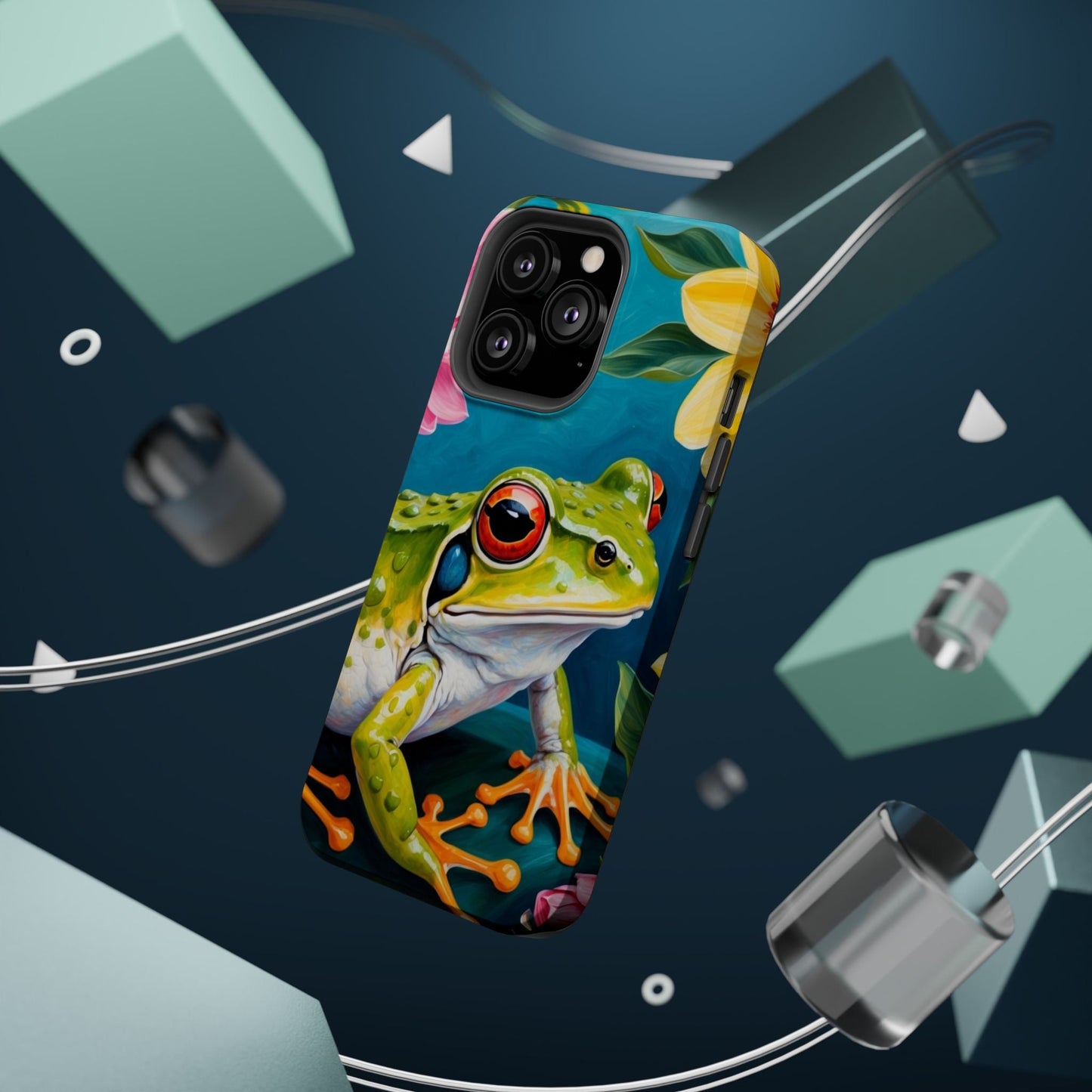 Tropical Frog & Bold Blooms - MagSafe iPhone Case - BOGO Cases