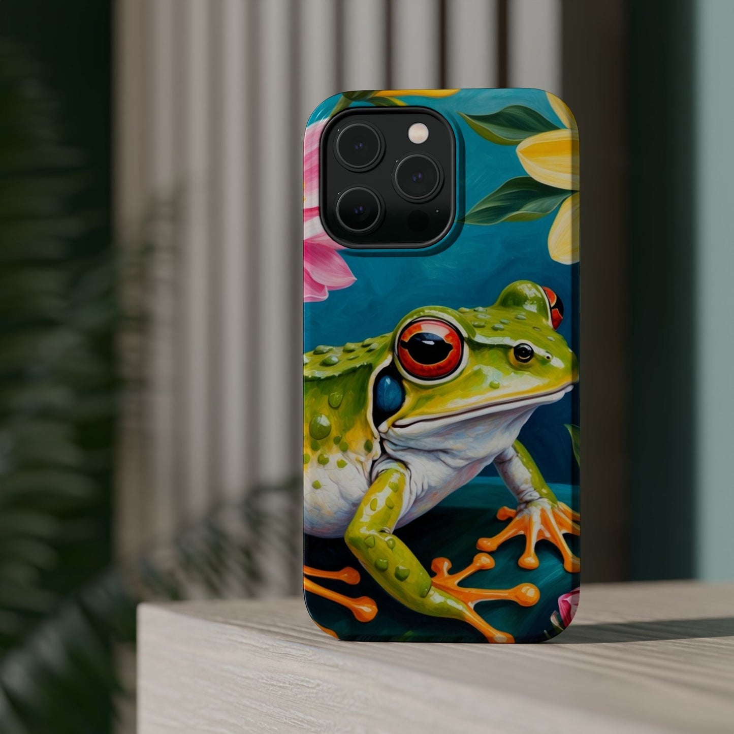 Tropical Frog & Bold Blooms - MagSafe iPhone Case - BOGO Cases