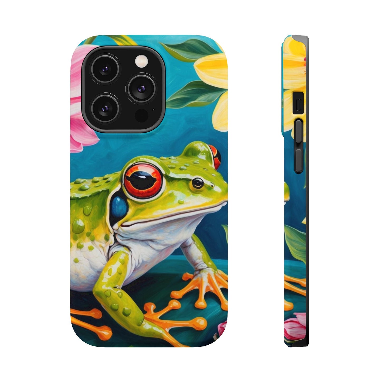 Tropical Frog & Bold Blooms - MagSafe iPhone Case - BOGO Cases
