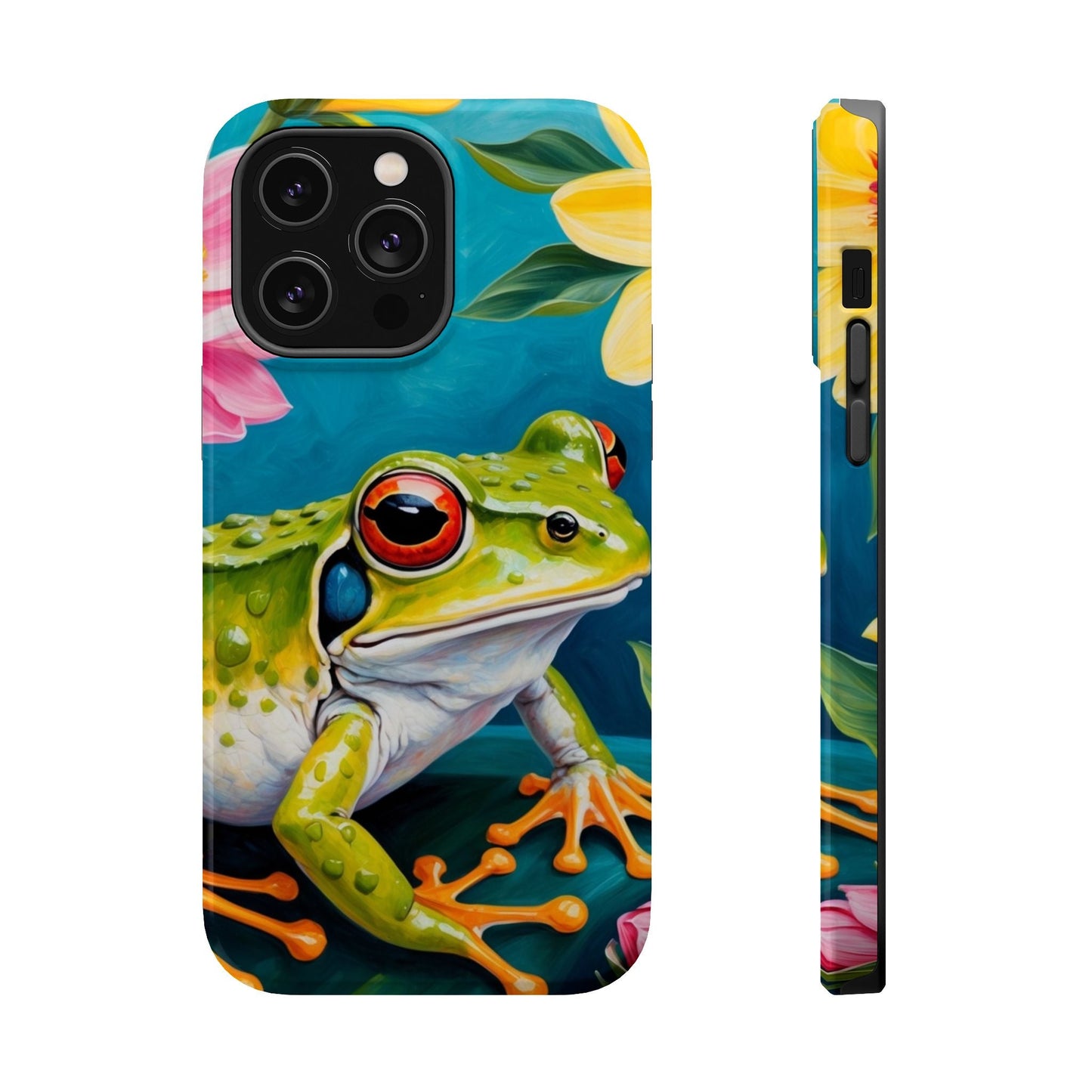 Tropical Frog & Bold Blooms - MagSafe iPhone Case - BOGO Cases