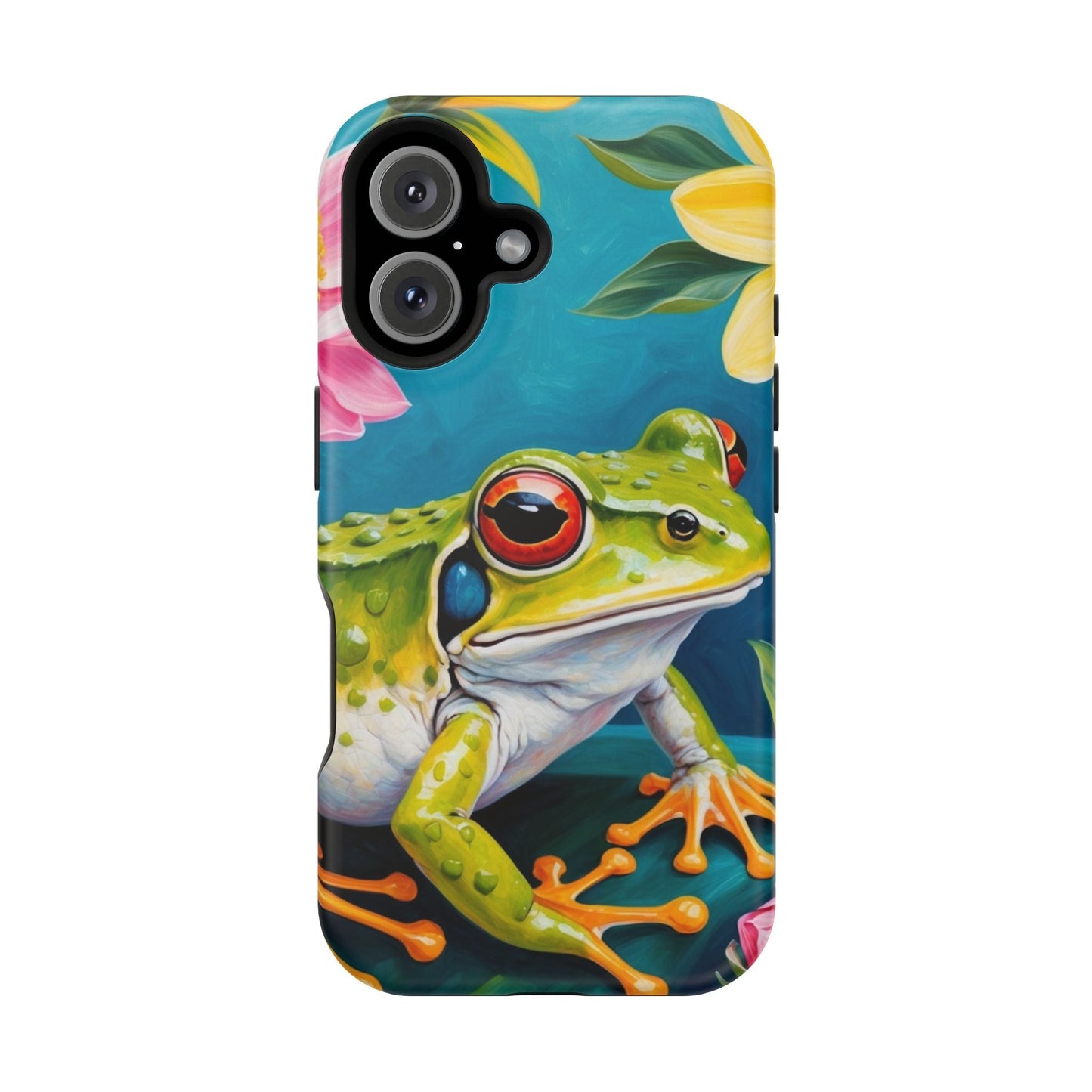 Tropical Frog & Bold Blooms - MagSafe iPhone Case - BOGO Cases