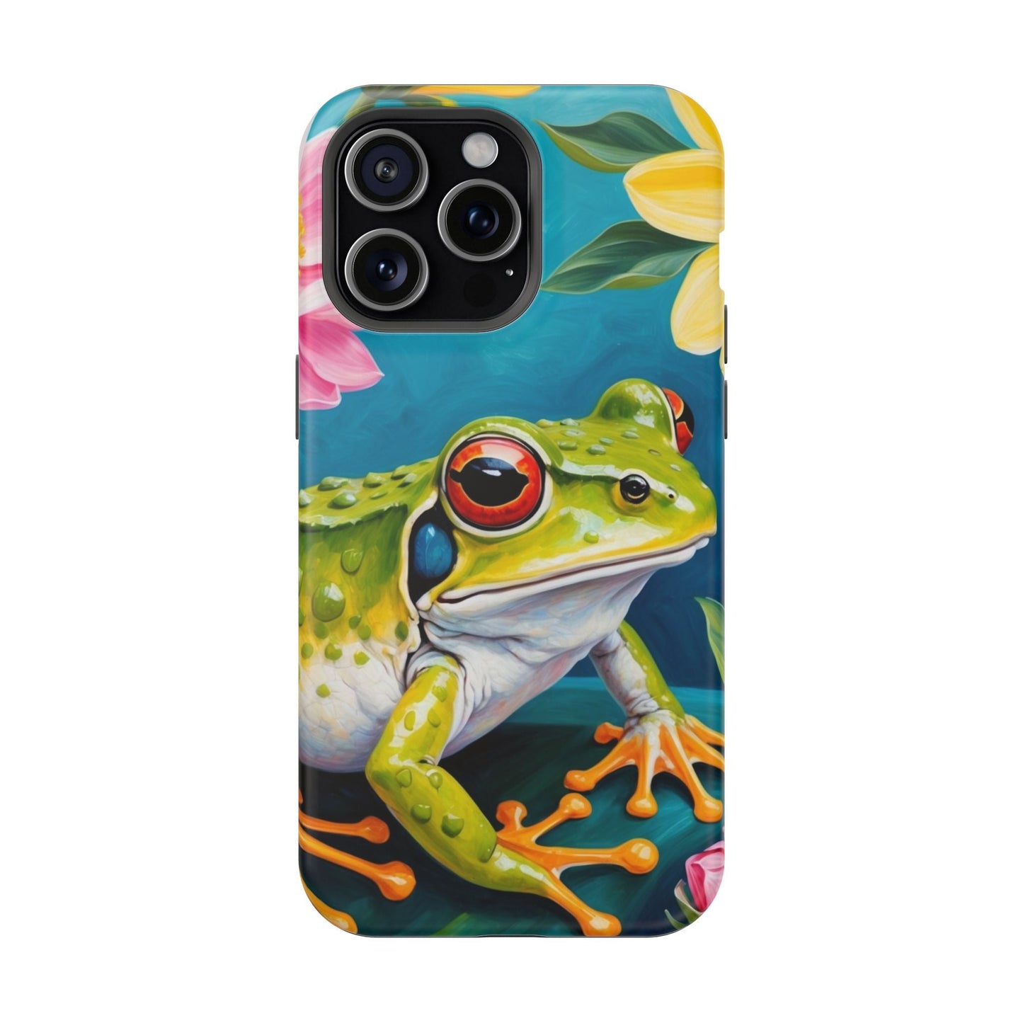 Tropical Frog & Bold Blooms - MagSafe iPhone Case - BOGO Cases