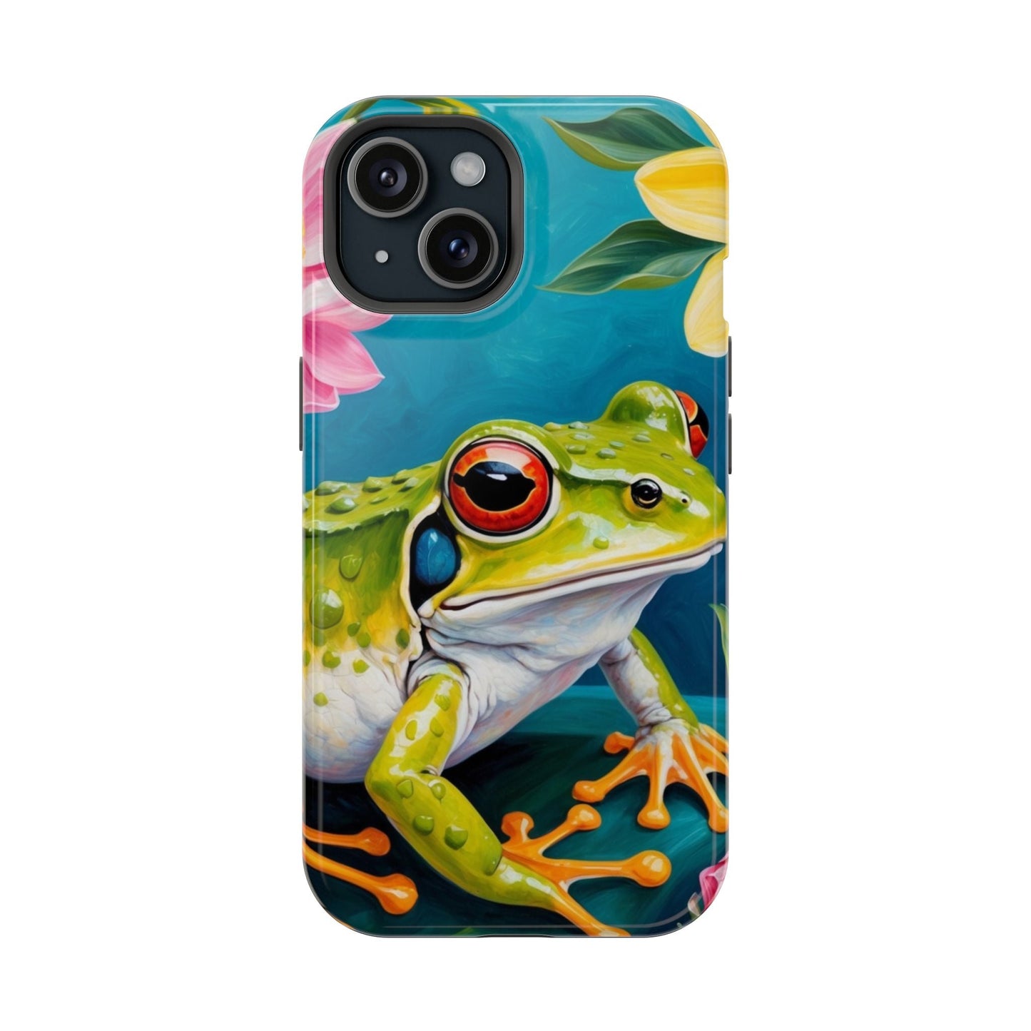 Tropical Frog & Bold Blooms - MagSafe iPhone Case - BOGO Cases