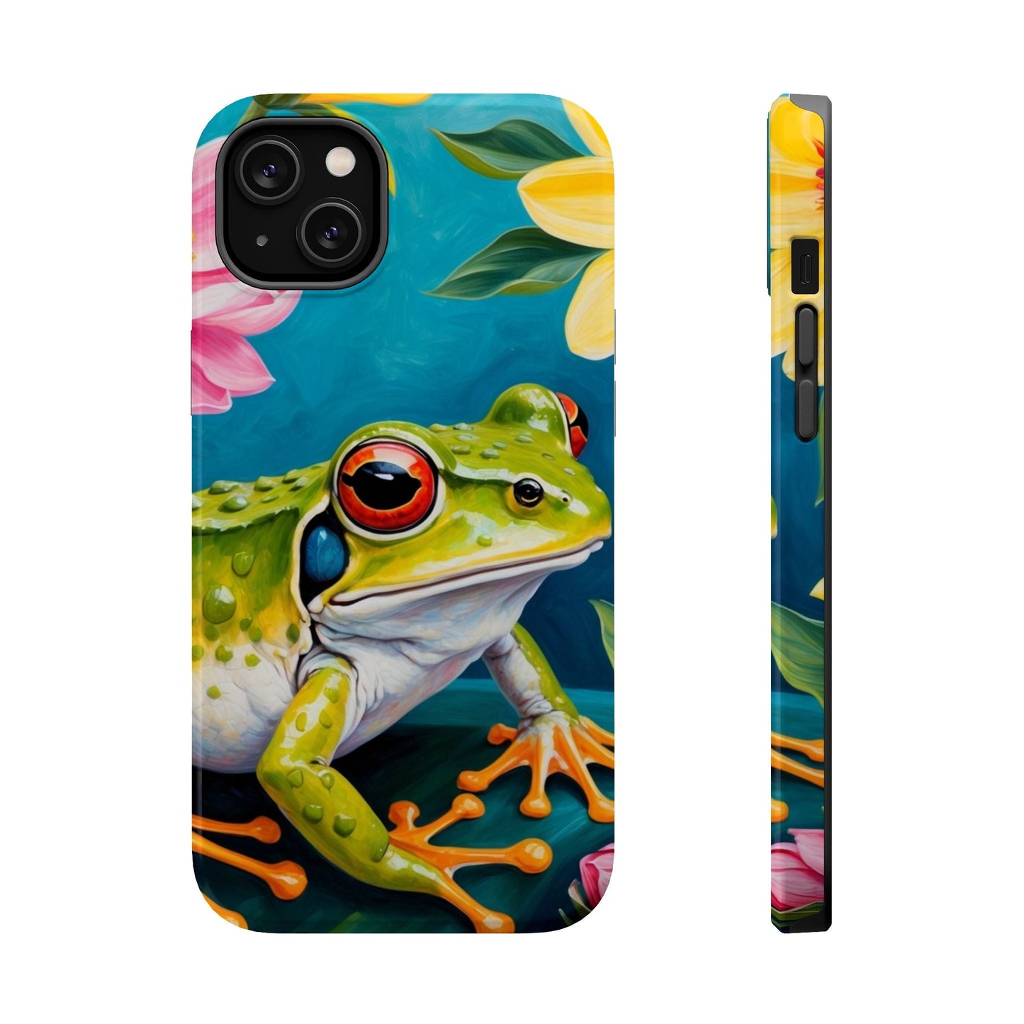 Tropical Frog & Bold Blooms - MagSafe iPhone Case - BOGO Cases