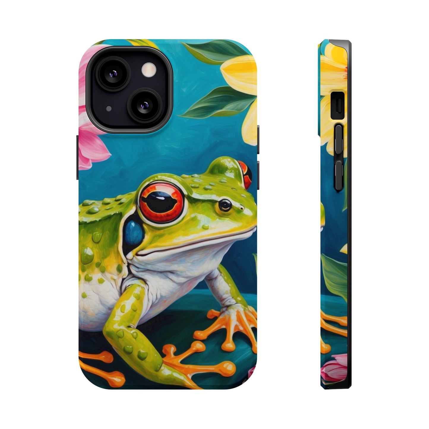 Tropical Frog & Bold Blooms - MagSafe iPhone Case - BOGO Cases