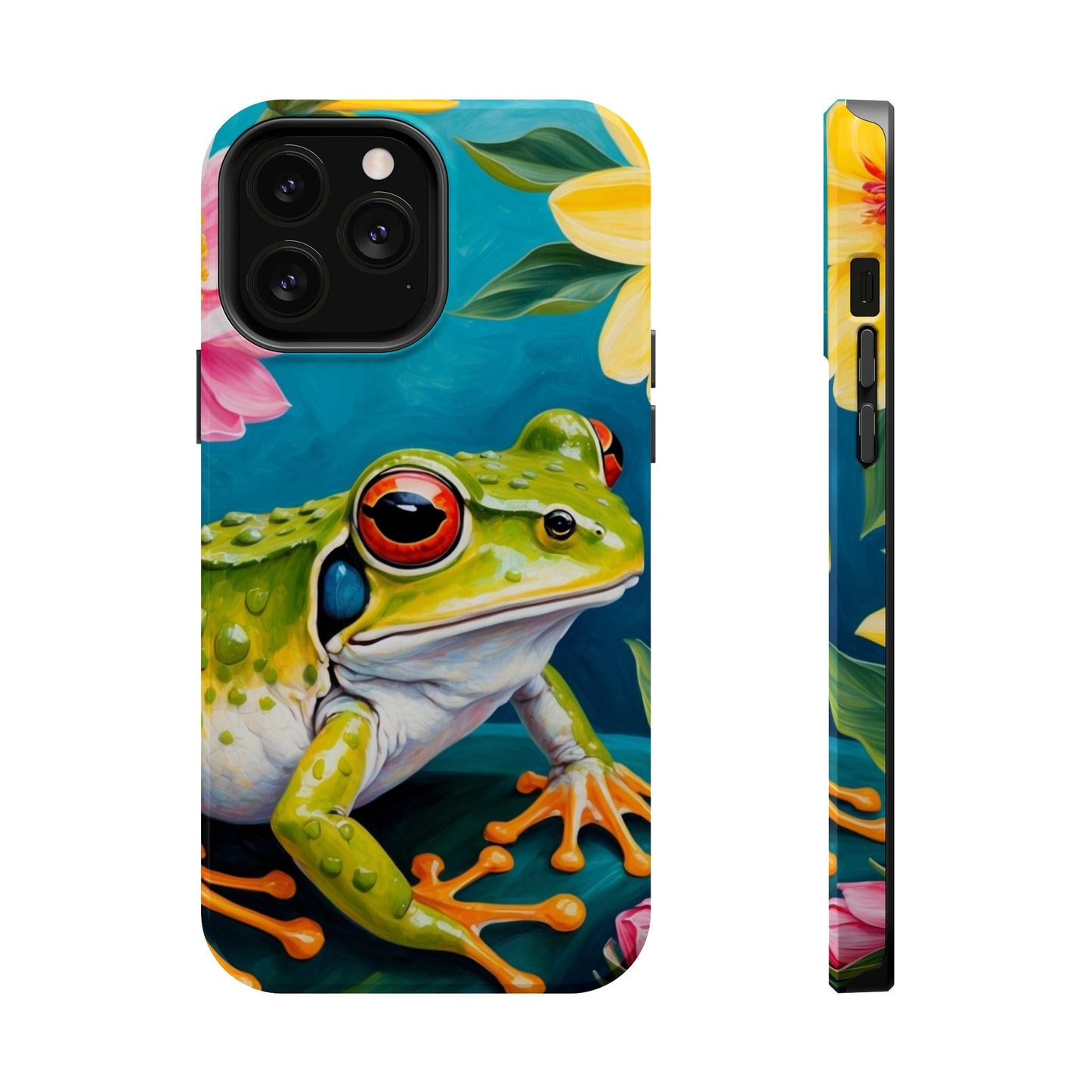 Tropical Frog & Bold Blooms - MagSafe iPhone Case - BOGO Cases