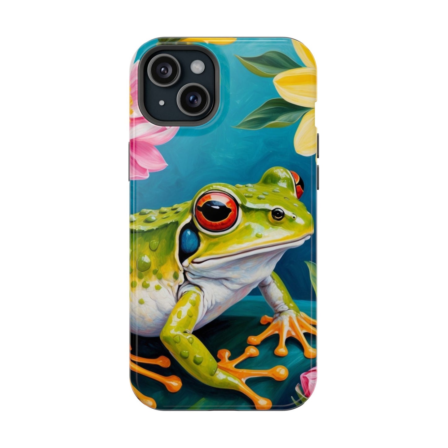 Tropical Frog & Bold Blooms - MagSafe iPhone Case - BOGO Cases