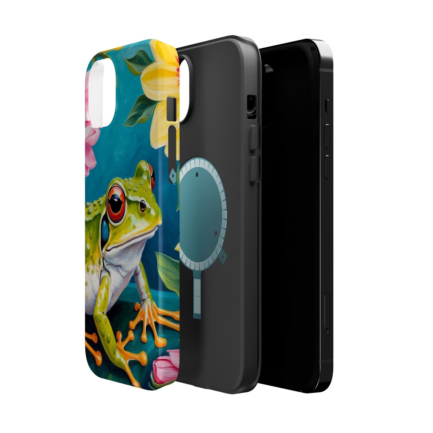 Tropical Frog & Bold Blooms - MagSafe iPhone Case - BOGO Cases