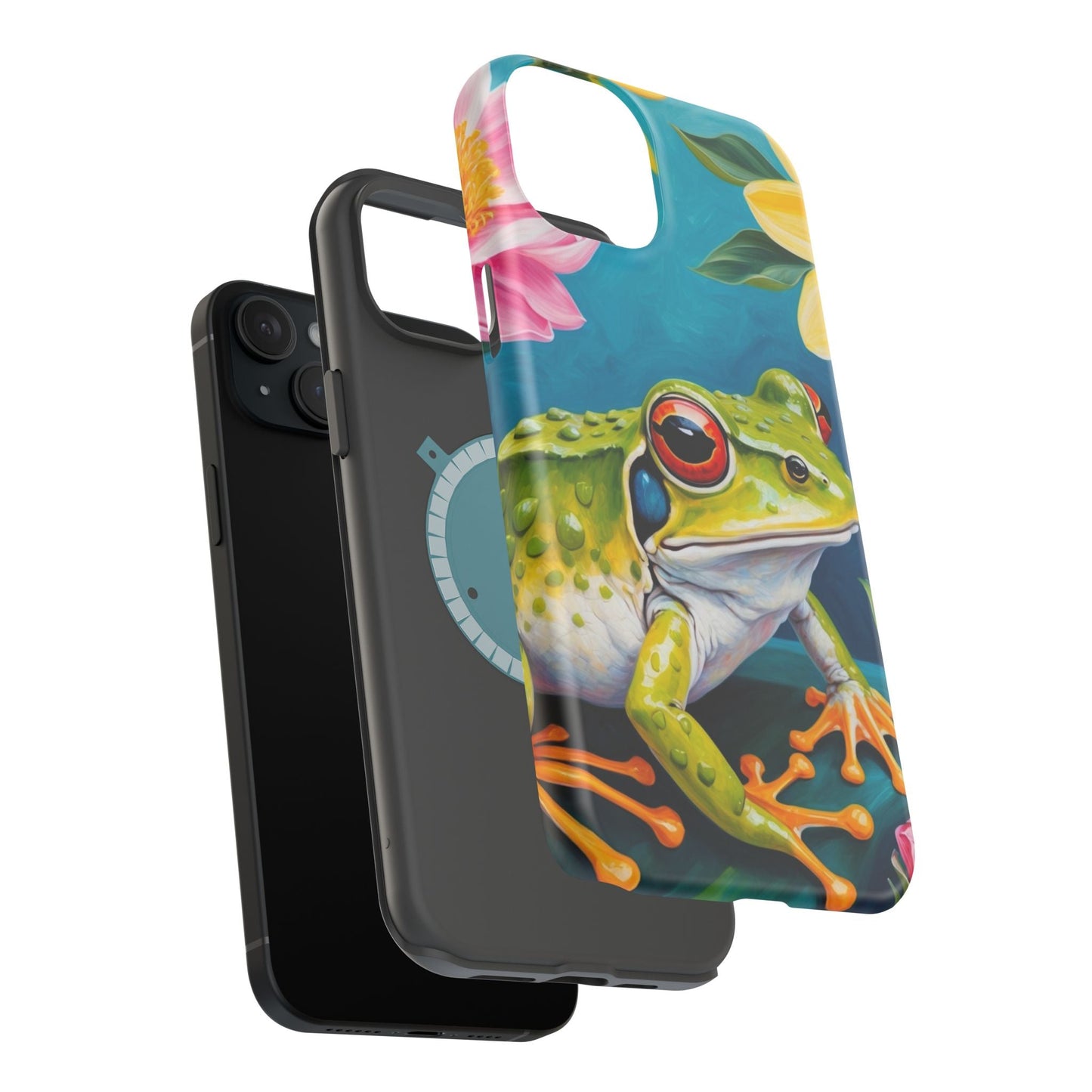 Tropical Frog & Bold Blooms - MagSafe iPhone Case - BOGO Cases