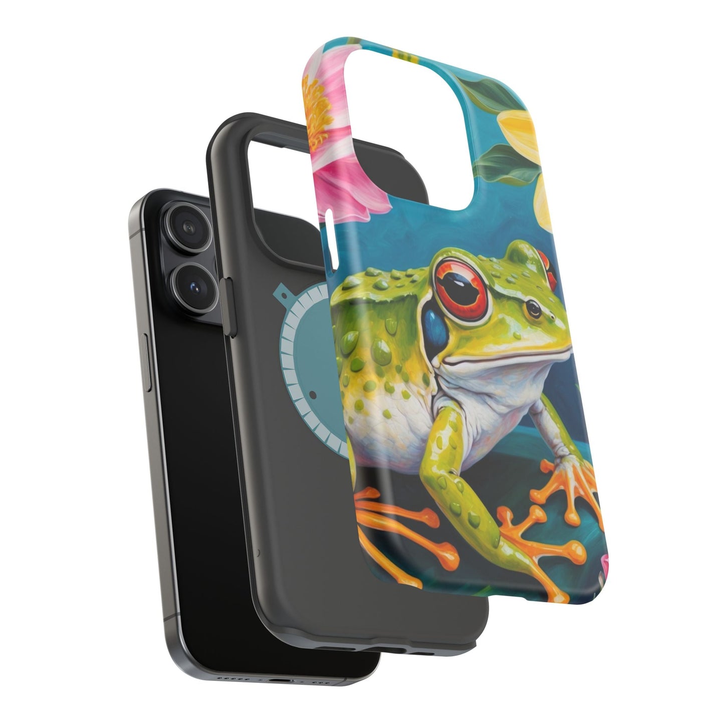 Tropical Frog & Bold Blooms - MagSafe iPhone Case - BOGO Cases