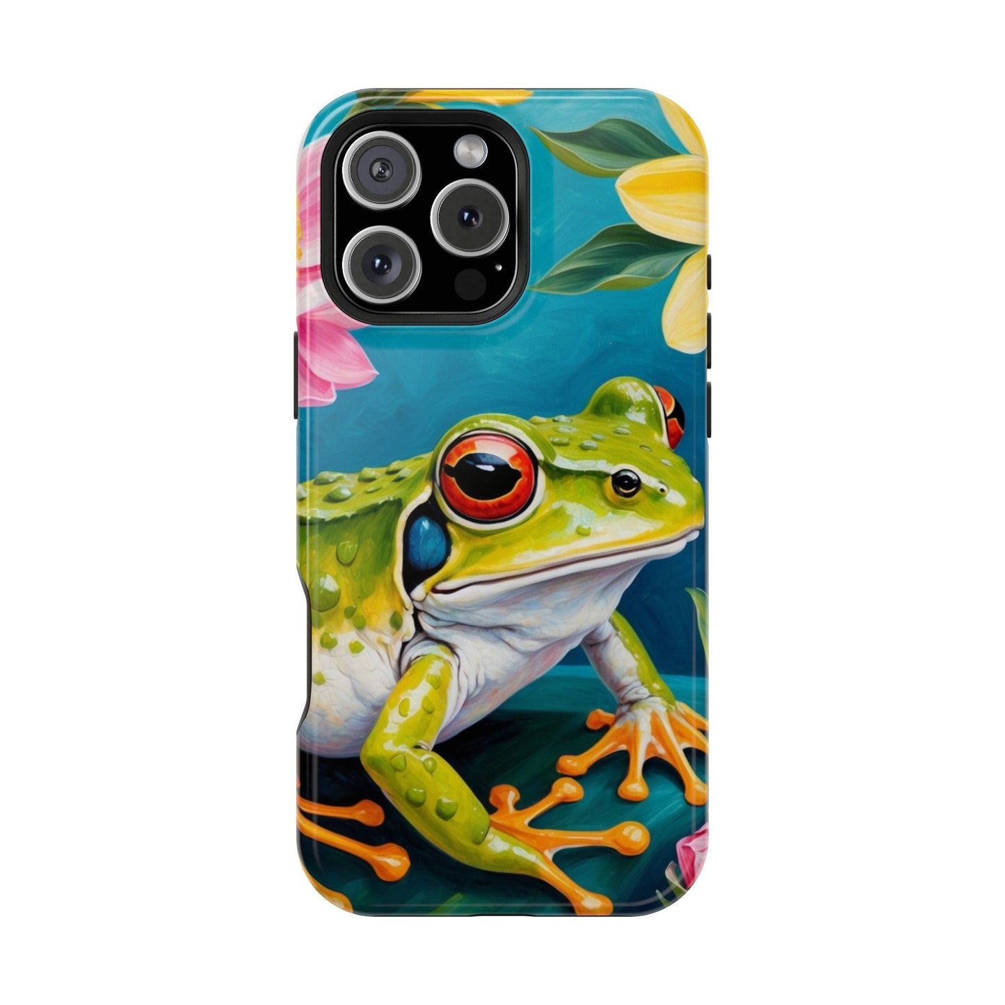Tropical Frog & Bold Blooms - MagSafe iPhone Case - BOGO Cases