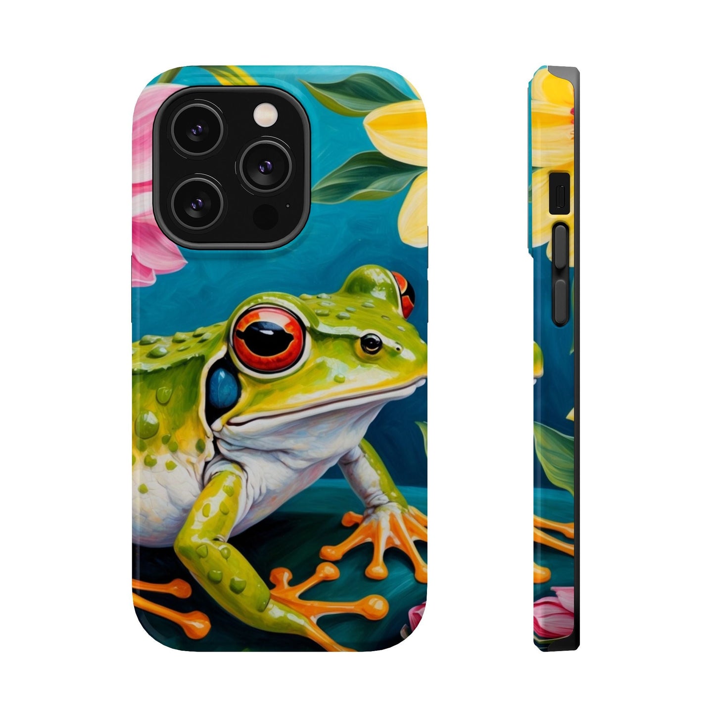 Tropical Frog & Bold Blooms - MagSafe iPhone Case - BOGO Cases