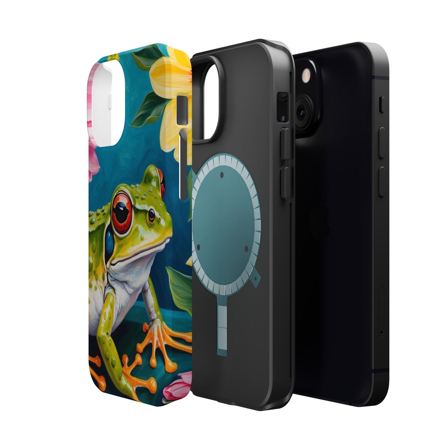 Tropical Frog & Bold Blooms - MagSafe iPhone Case - BOGO Cases