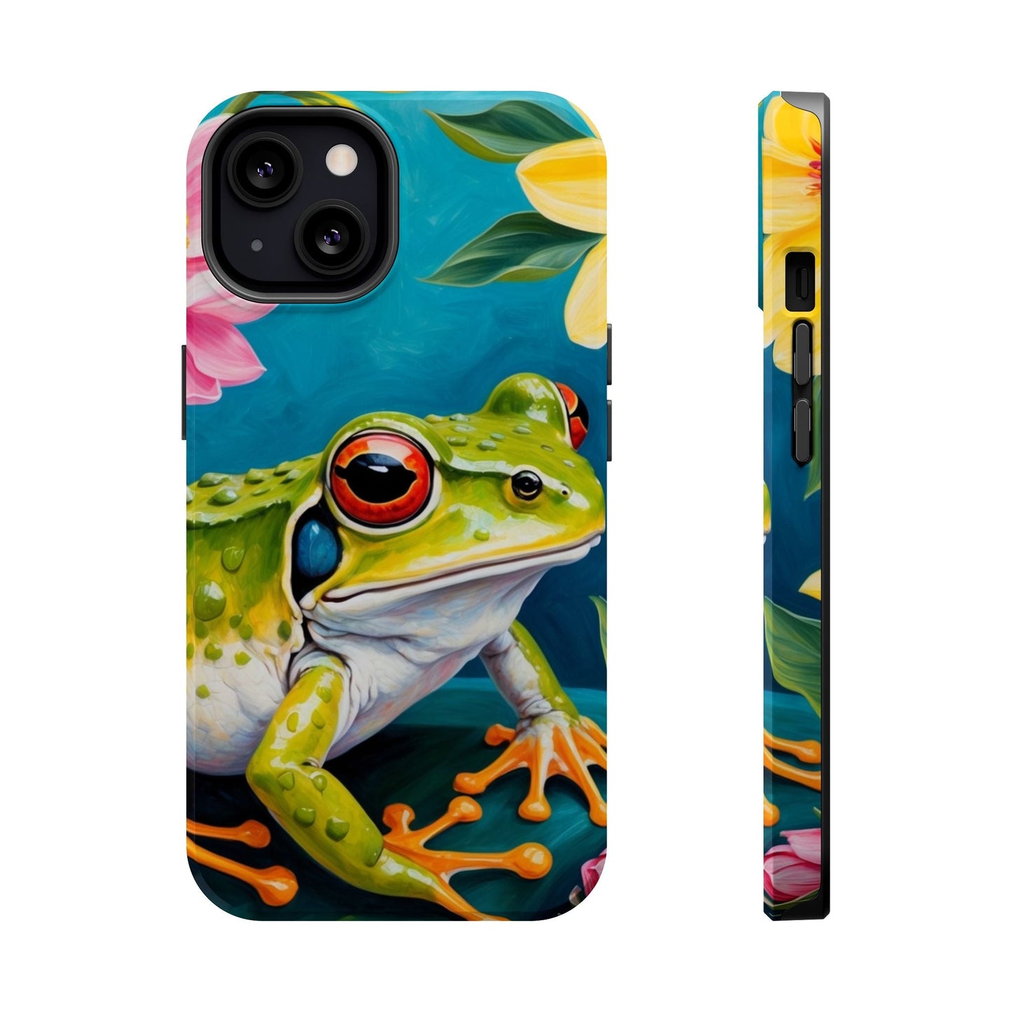 Tropical Frog & Bold Blooms - MagSafe iPhone Case - BOGO Cases
