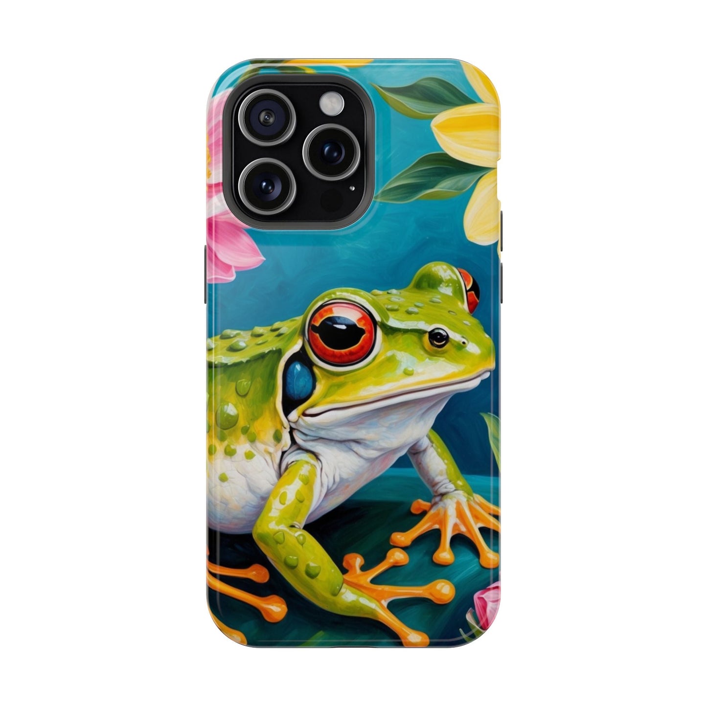 Tropical Frog & Bold Blooms - MagSafe iPhone Case - BOGO Cases