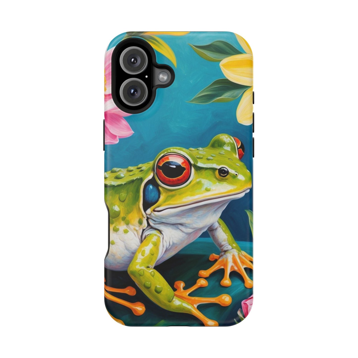 Tropical Frog & Bold Blooms - MagSafe iPhone Case - BOGO Cases