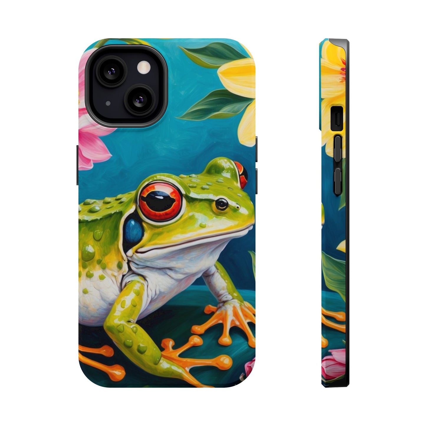 Tropical Frog & Bold Blooms - MagSafe iPhone Case - BOGO Cases