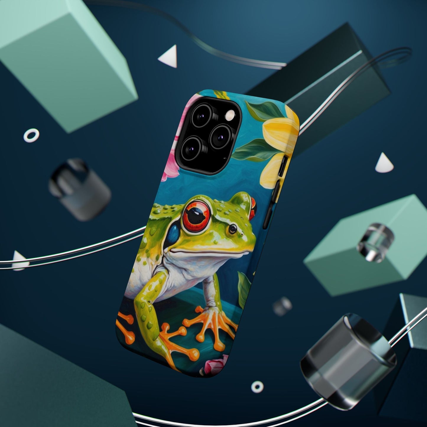 Tropical Frog & Bold Blooms - MagSafe iPhone Case - BOGO Cases