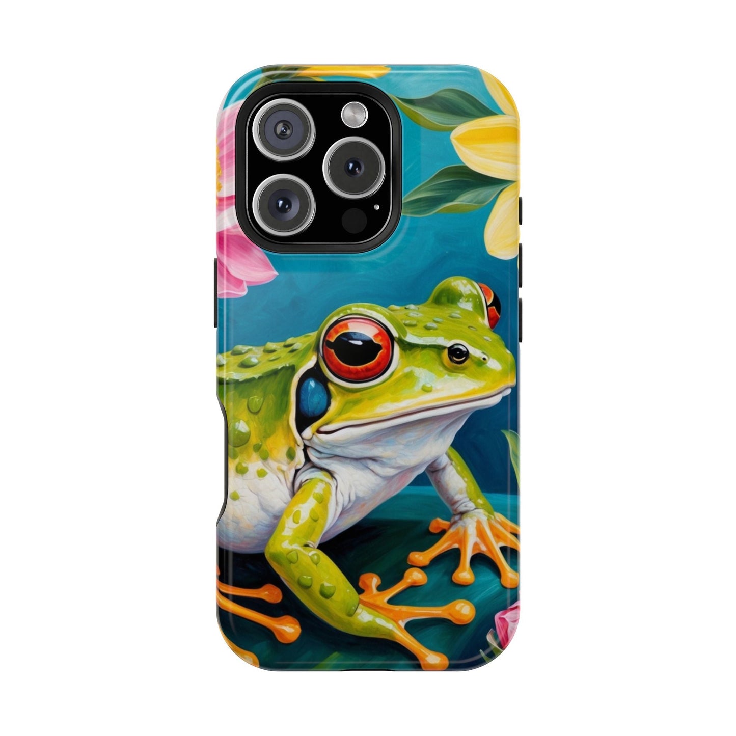 Tropical Frog & Bold Blooms - MagSafe iPhone Case - BOGO Cases