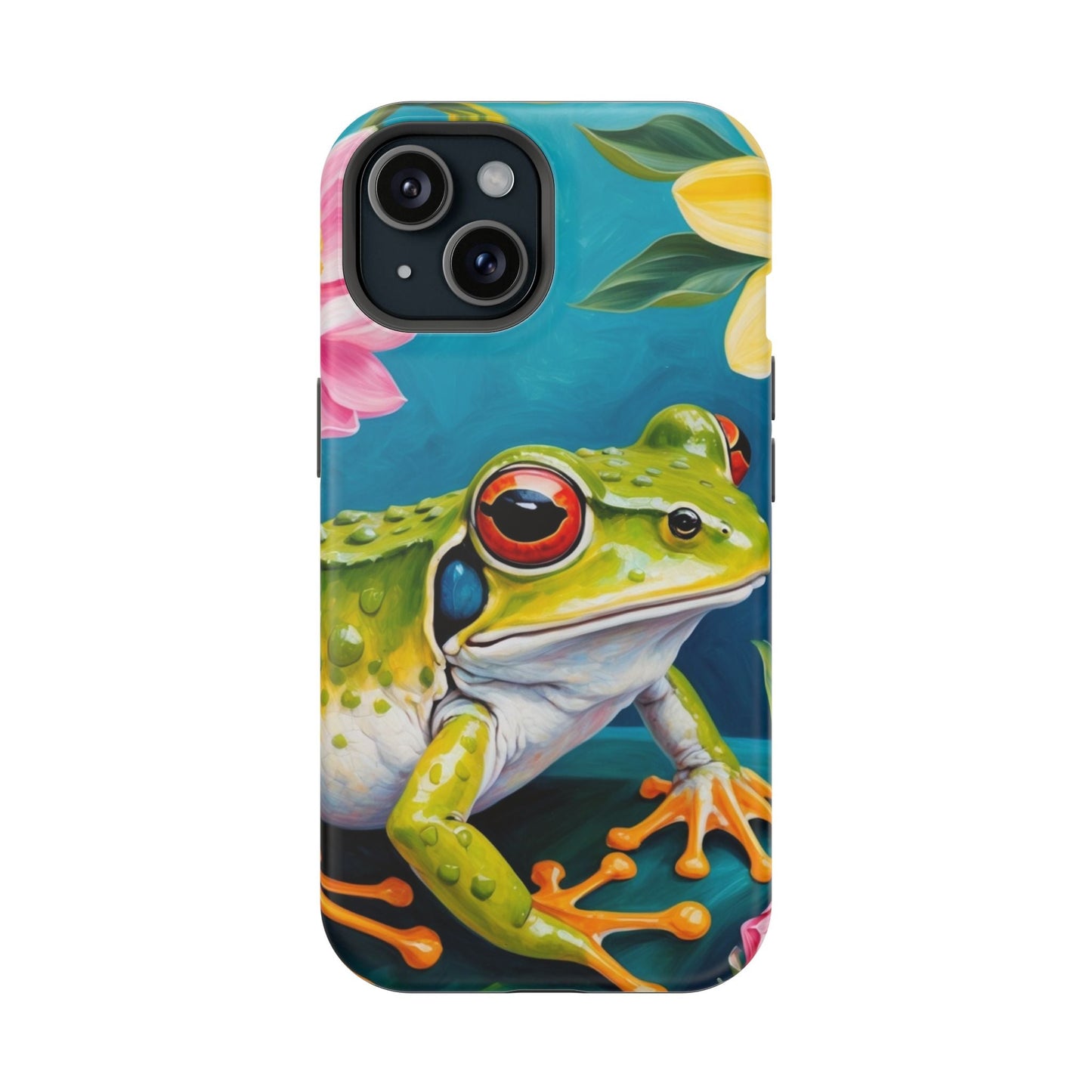 Tropical Frog & Bold Blooms - MagSafe iPhone Case - BOGO Cases