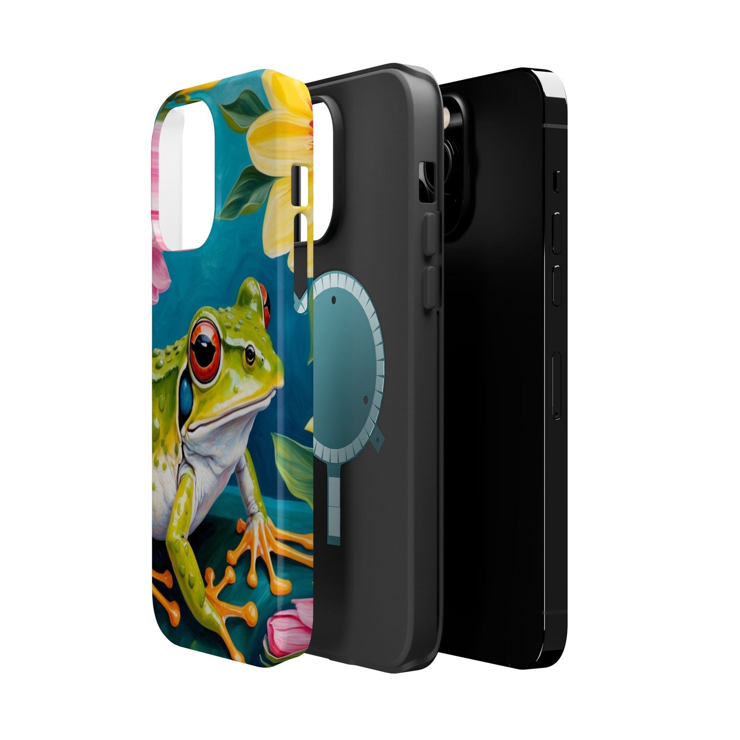 Tropical Frog & Bold Blooms - MagSafe iPhone Case - BOGO Cases