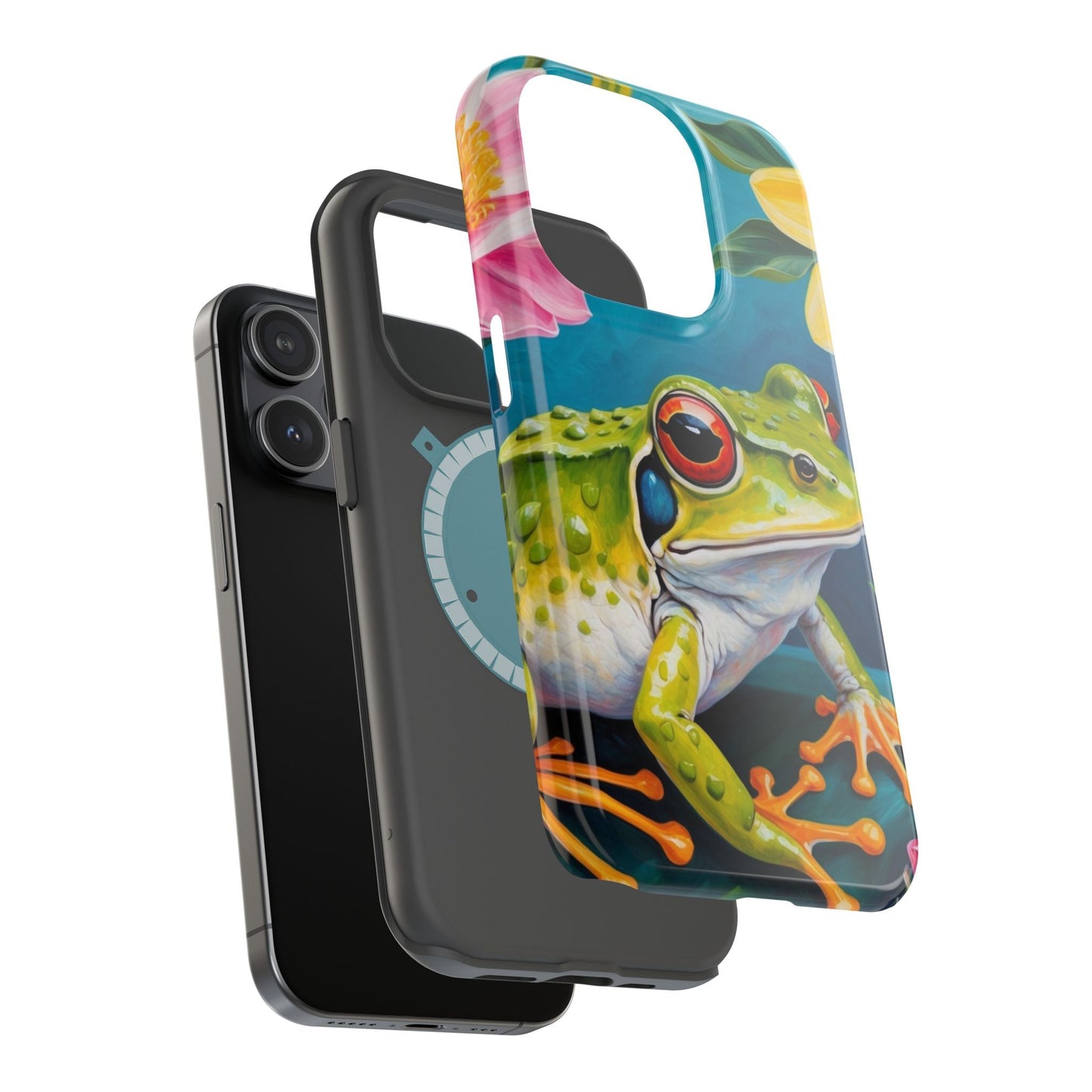Tropical Frog & Bold Blooms - MagSafe iPhone Case - BOGO Cases