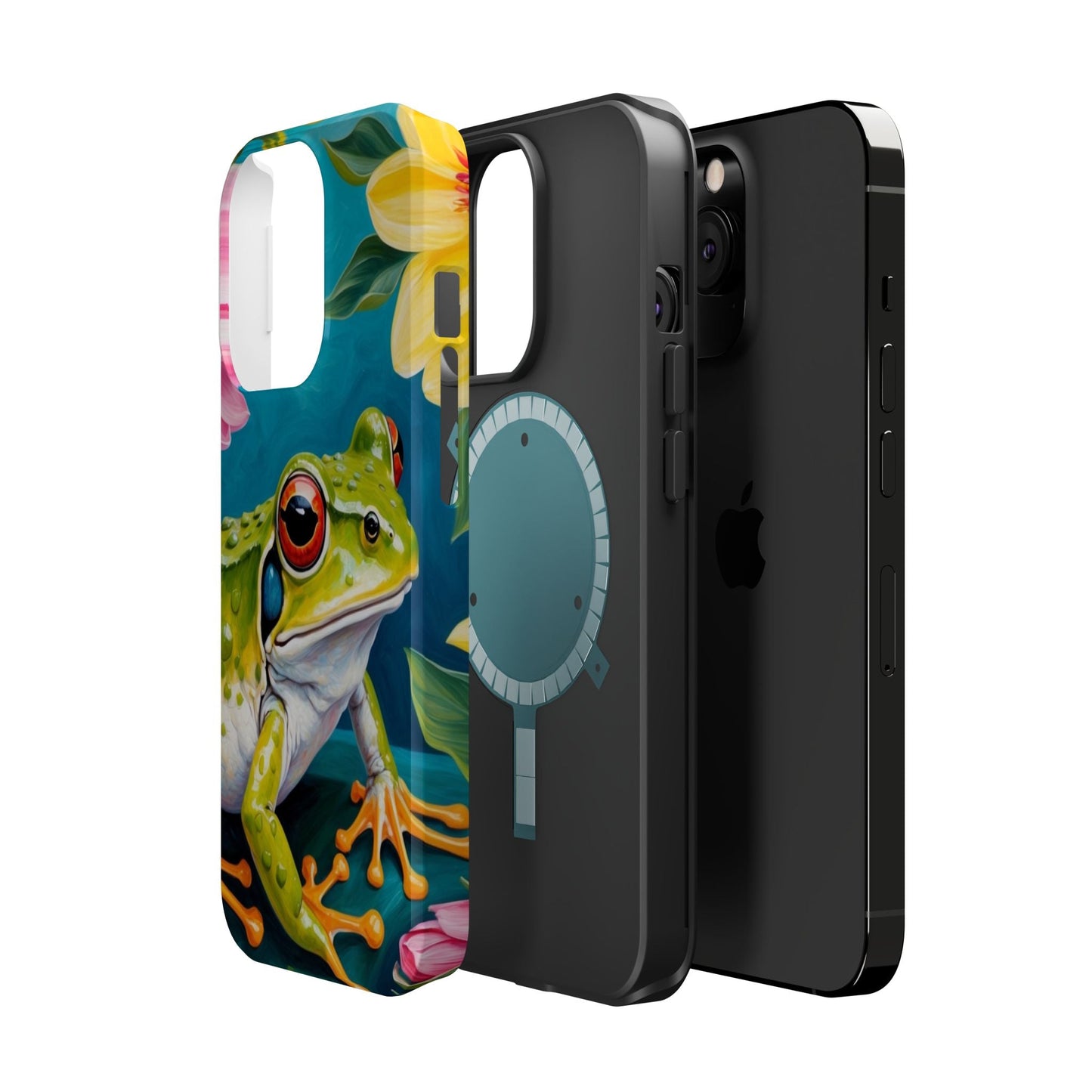 Tropical Frog & Bold Blooms - MagSafe iPhone Case - BOGO Cases
