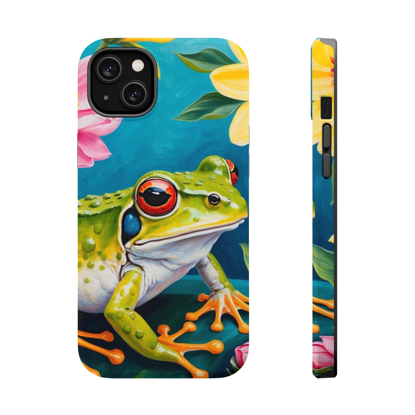 Tropical Frog & Bold Blooms - MagSafe iPhone Case - BOGO Cases