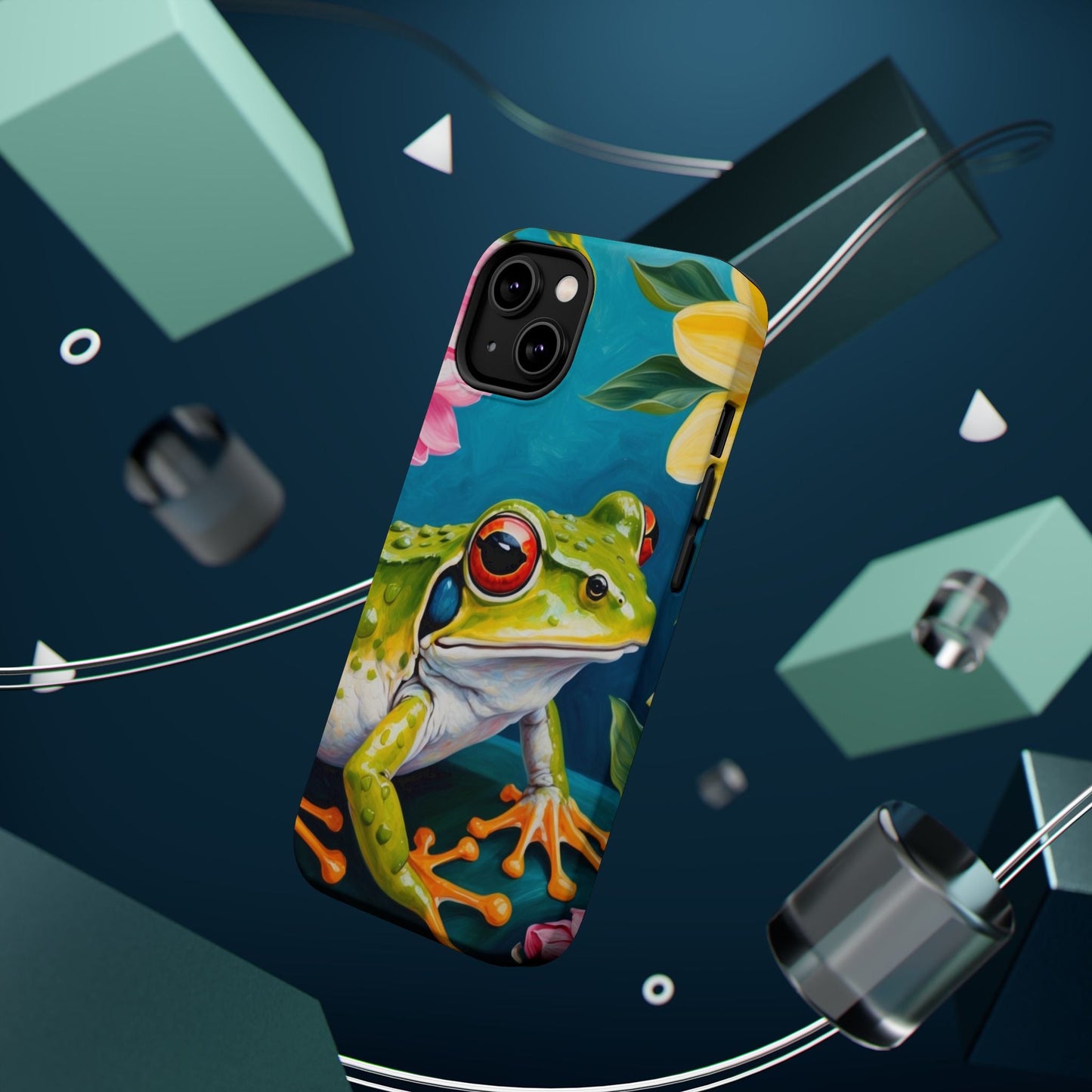 Tropical Frog & Bold Blooms - MagSafe iPhone Case - BOGO Cases
