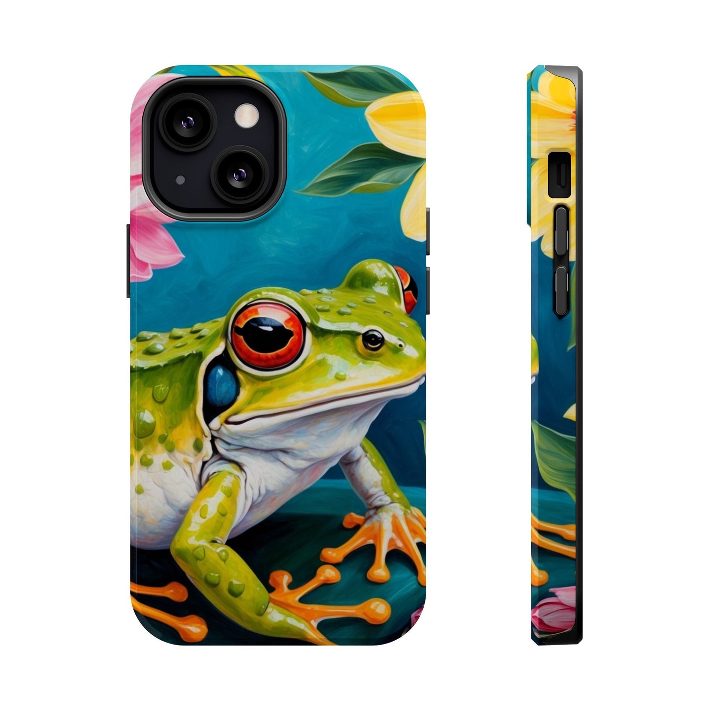 Tropical Frog & Bold Blooms - MagSafe iPhone Case - BOGO Cases