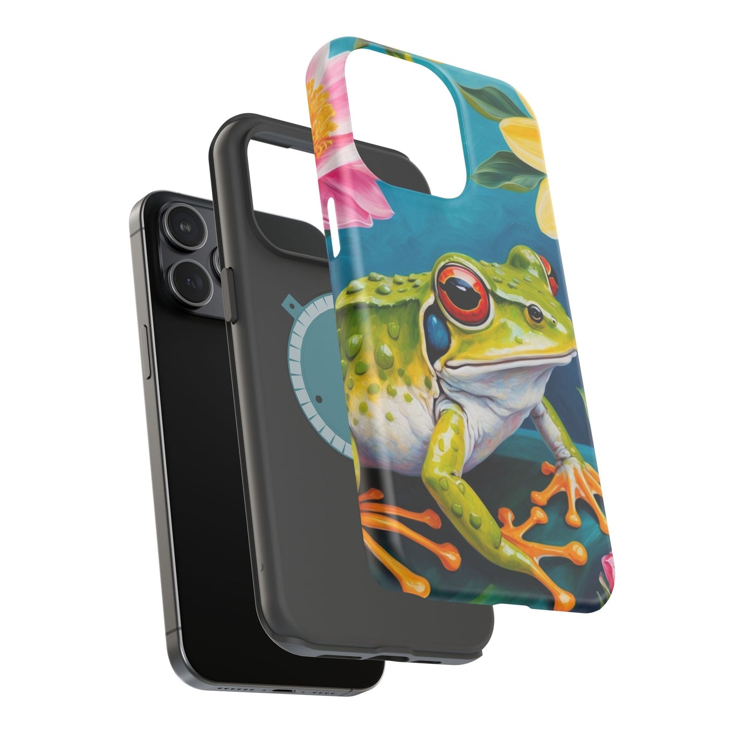 Tropical Frog & Bold Blooms - MagSafe iPhone Case - BOGO Cases