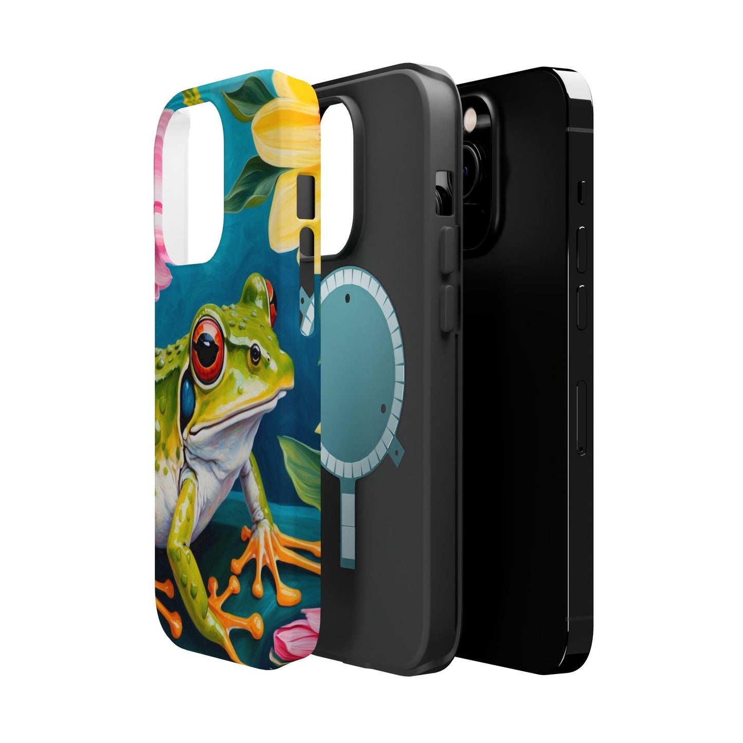 Tropical Frog & Bold Blooms - MagSafe iPhone Case - BOGO Cases