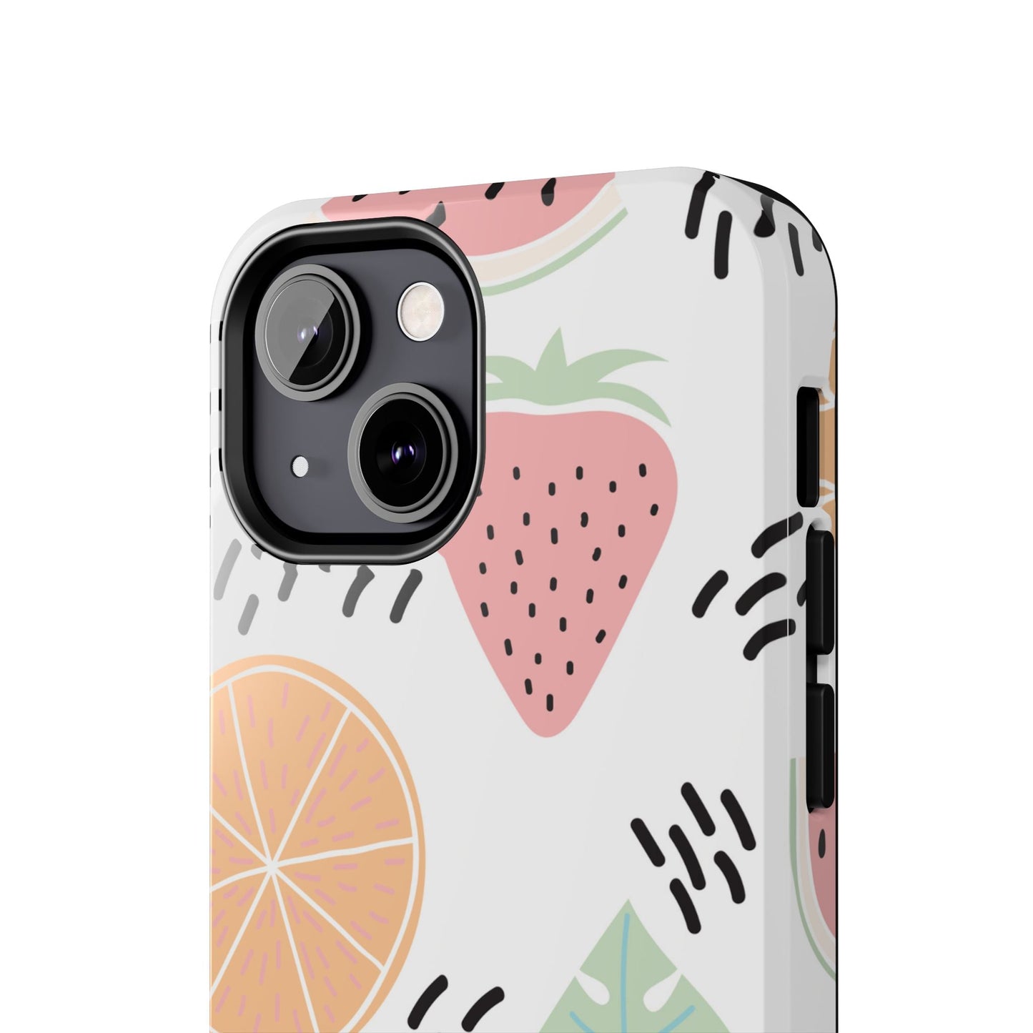 Tropical Fruit Fiesta Tough iPhone Case – Fun Watermelon, Pineapple, and Citrus Design - BOGO Cases
