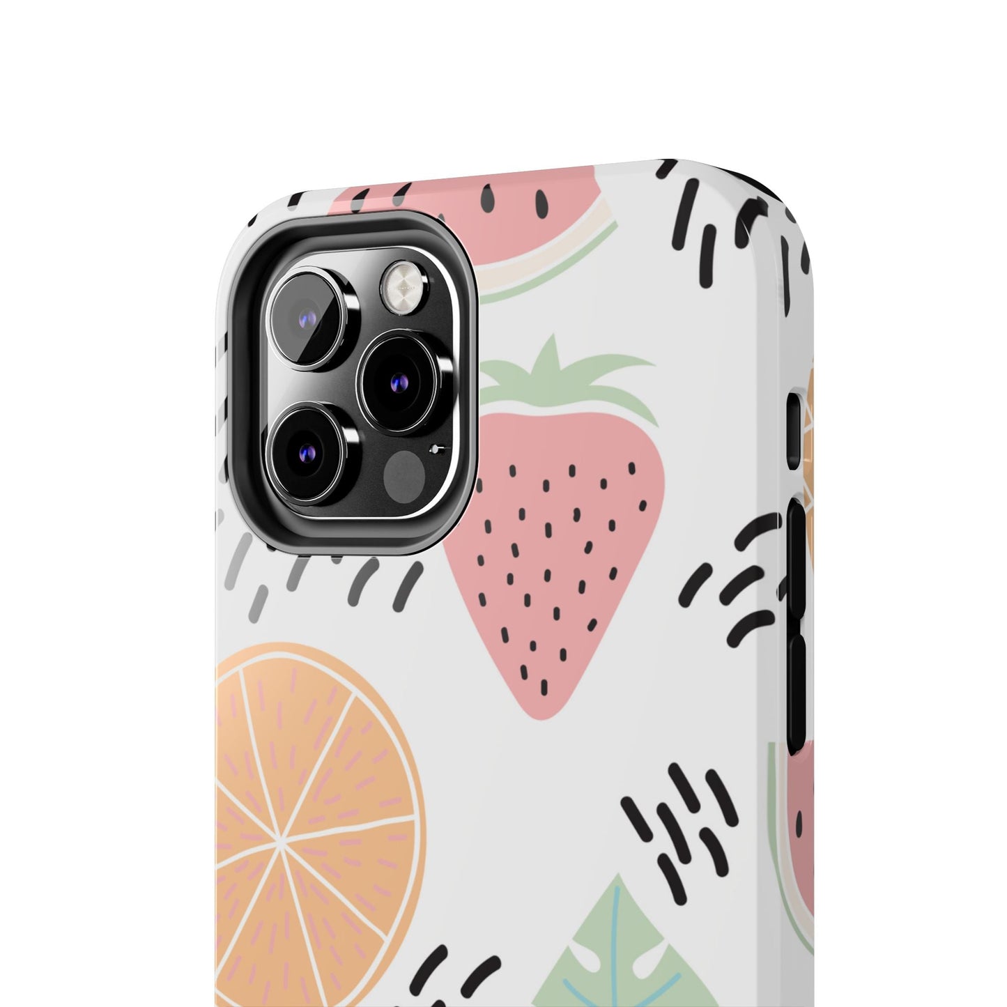 Tropical Fruit Fiesta Tough iPhone Case – Fun Watermelon, Pineapple, and Citrus Design - BOGO Cases