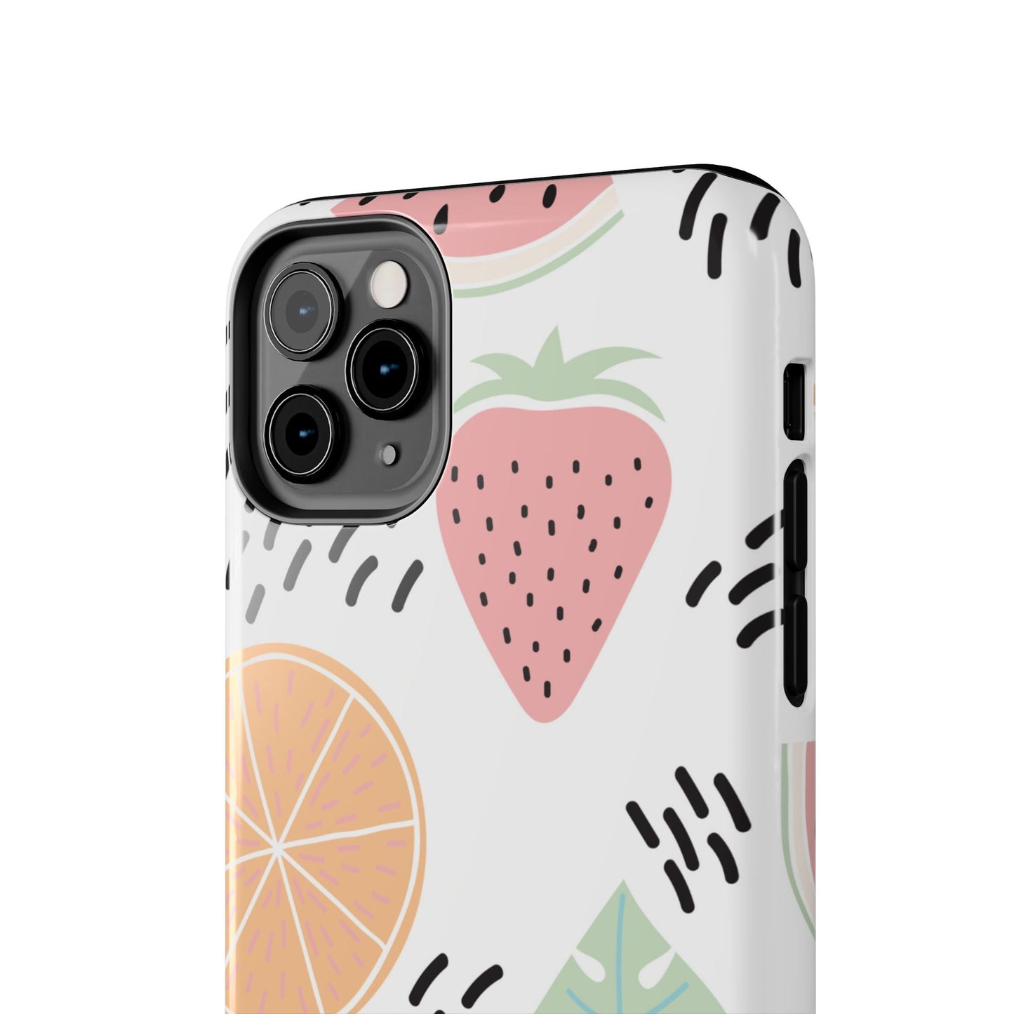 Tropical Fruit Fiesta Tough iPhone Case – Fun Watermelon, Pineapple, and Citrus Design - BOGO Cases