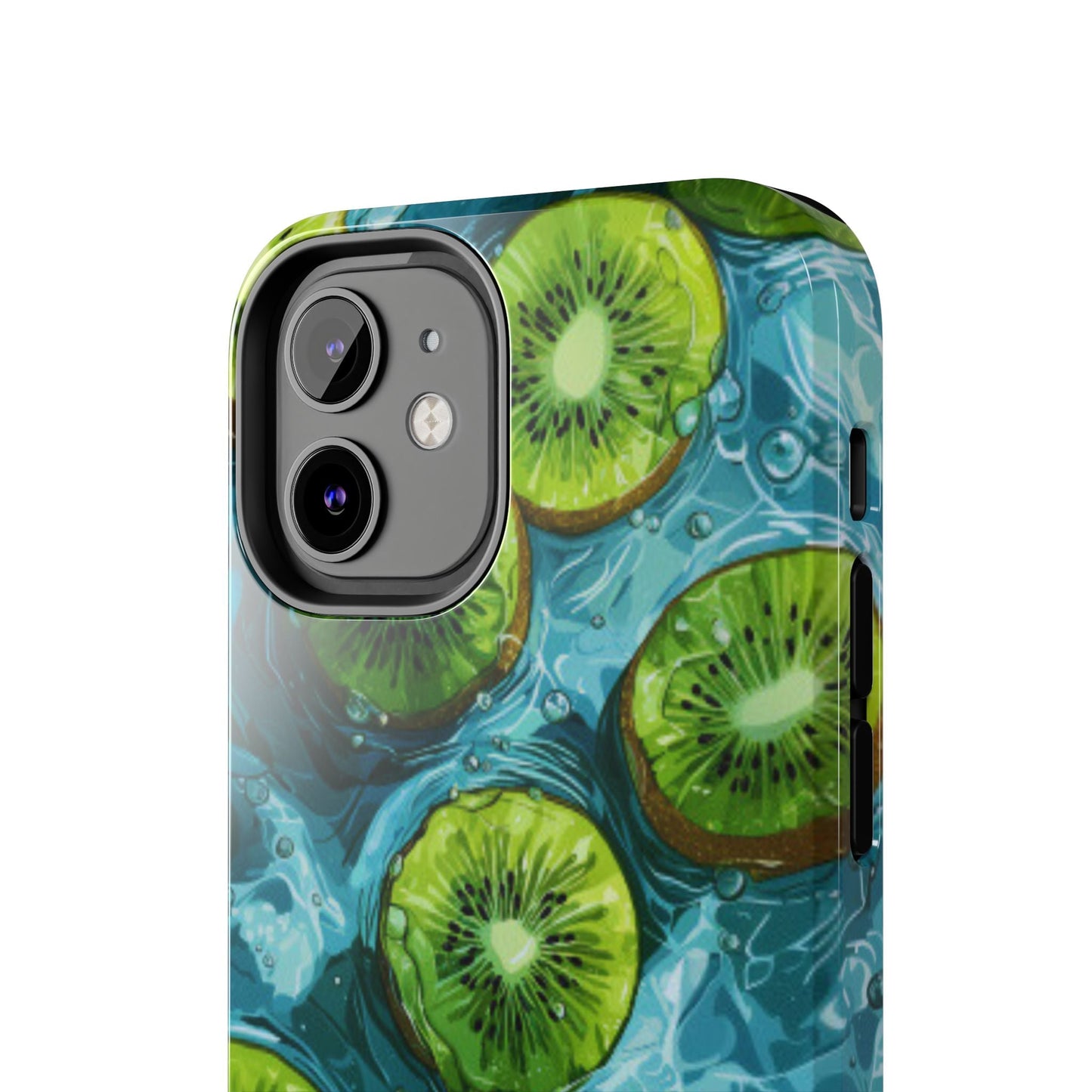Tropical Kiwi Splash iPhone Case – Tough Dual - Layer, Vibrant Summer Design - BOGO Cases
