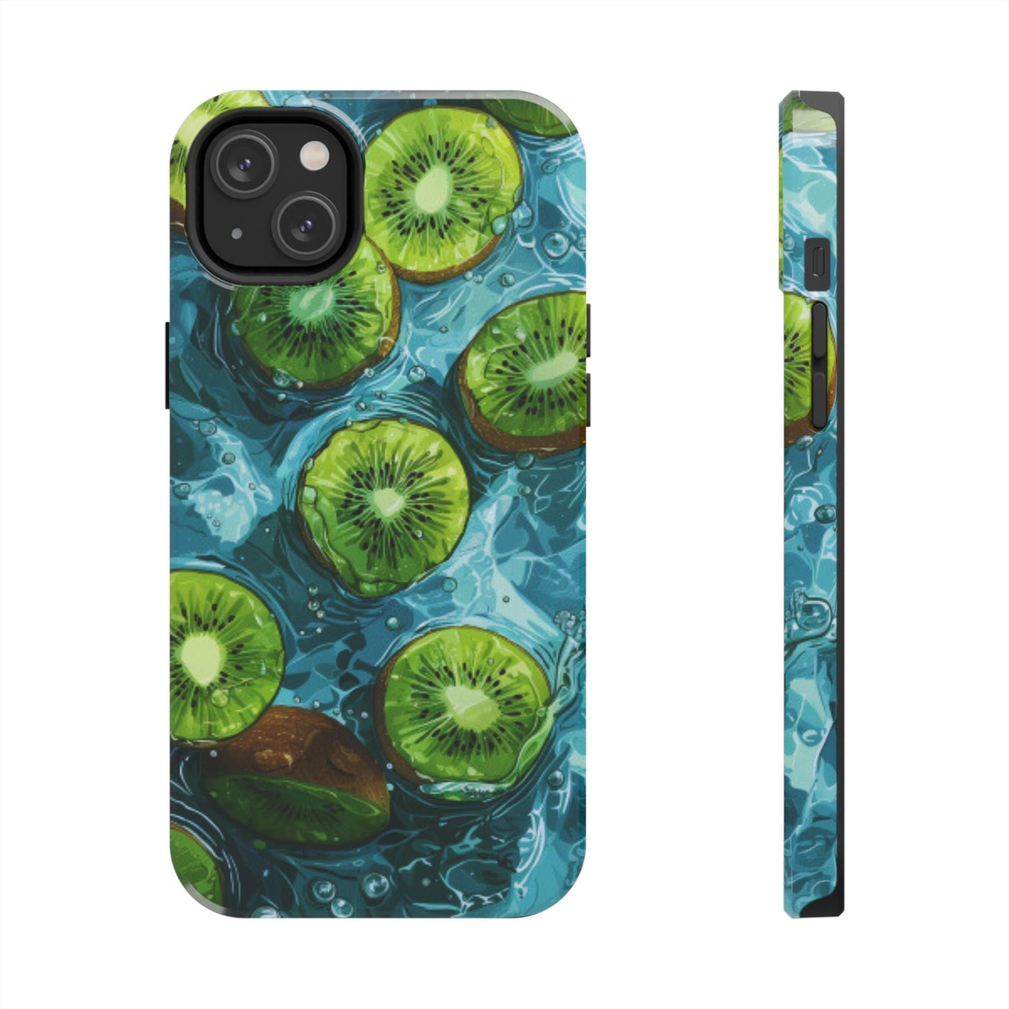 Tropical Kiwi Splash iPhone Case – Tough Dual - Layer, Vibrant Summer Design - BOGO Cases
