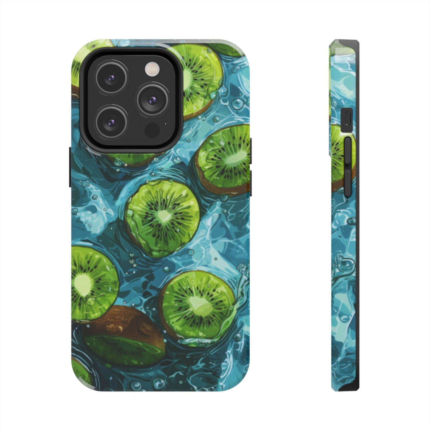 Tropical Kiwi Splash iPhone Case – Tough Dual - Layer, Vibrant Summer Design - BOGO Cases