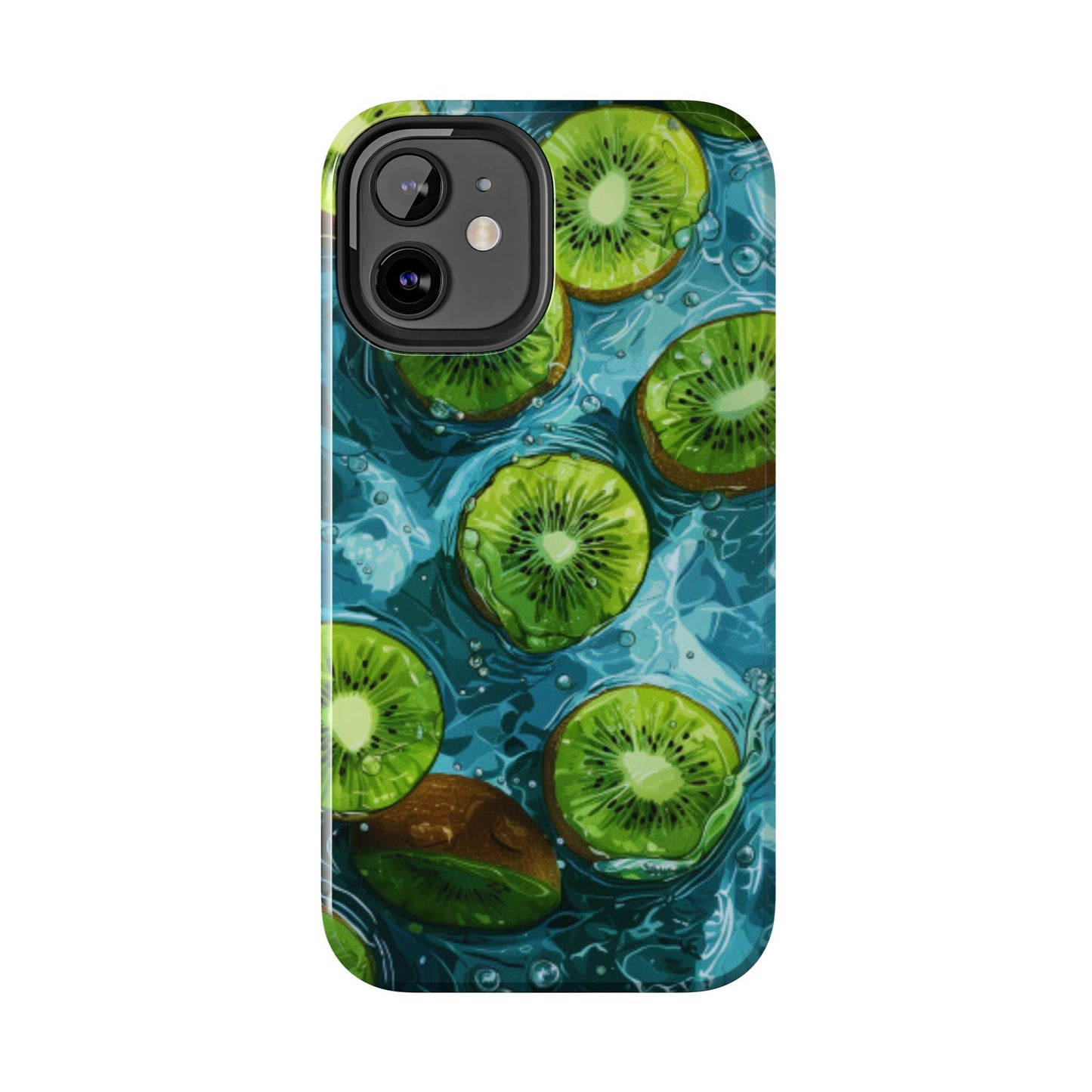 Tropical Kiwi Splash iPhone Case – Tough Dual - Layer, Vibrant Summer Design - BOGO Cases