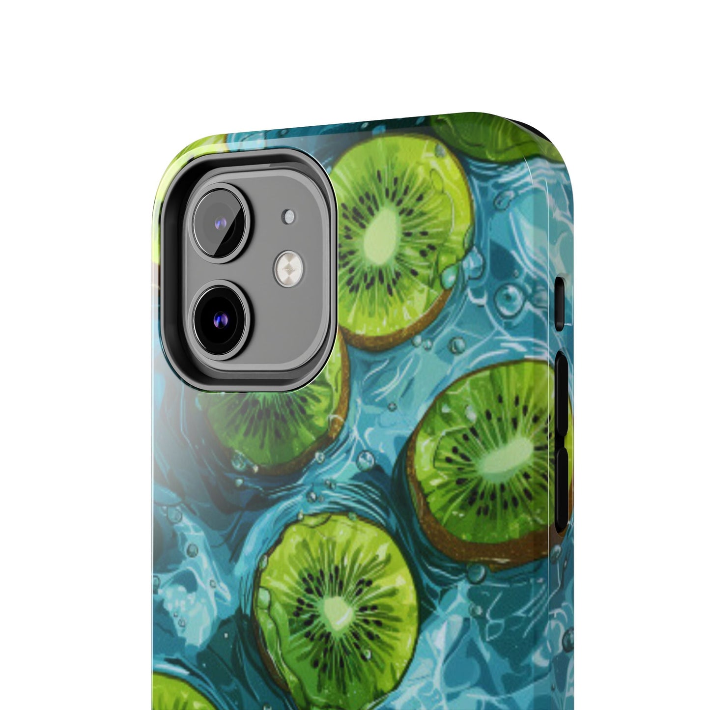 Tropical Kiwi Splash iPhone Case – Tough Dual - Layer, Vibrant Summer Design - BOGO Cases