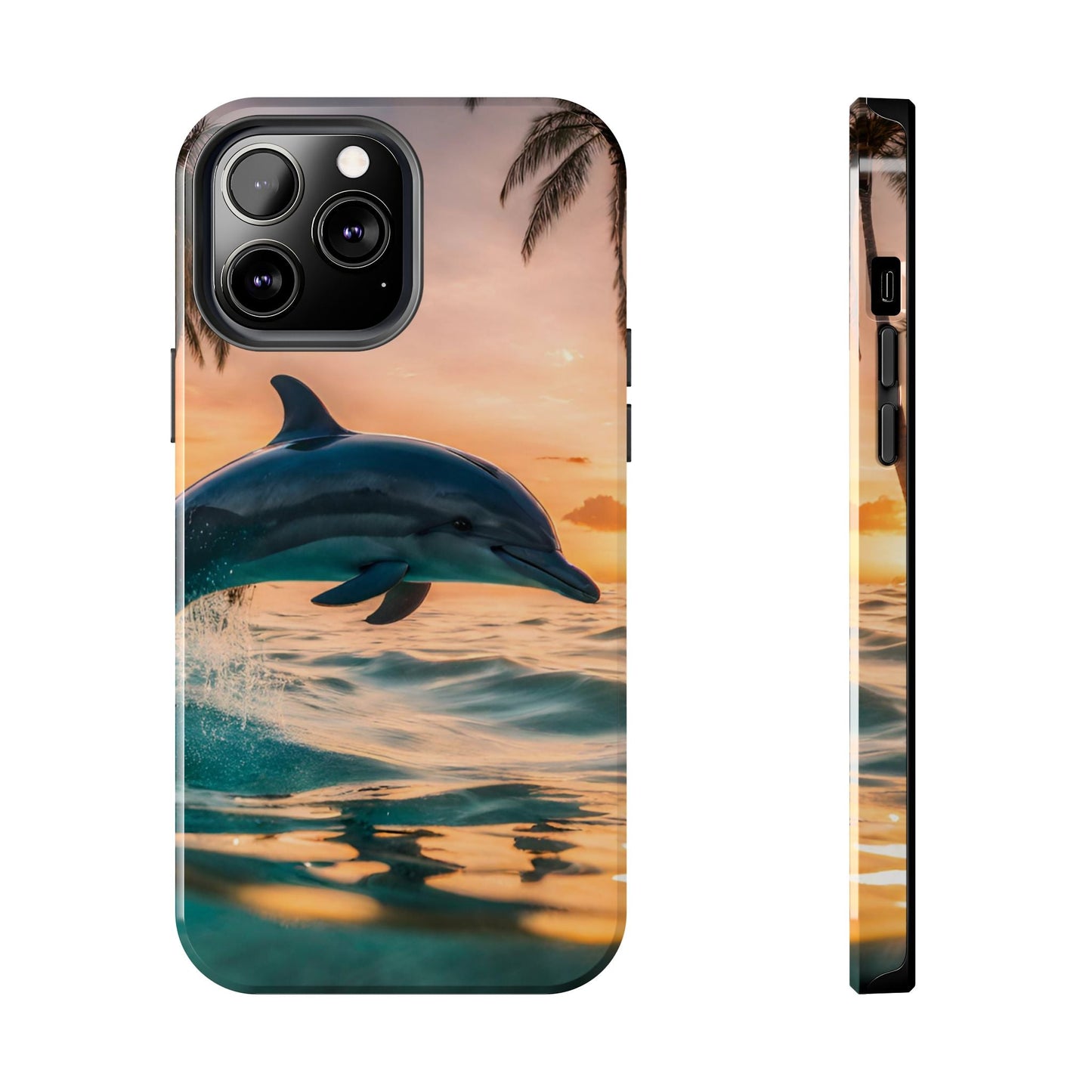 Tropical Sunset Dolphin - iPhone Series Case - BOGO Cases