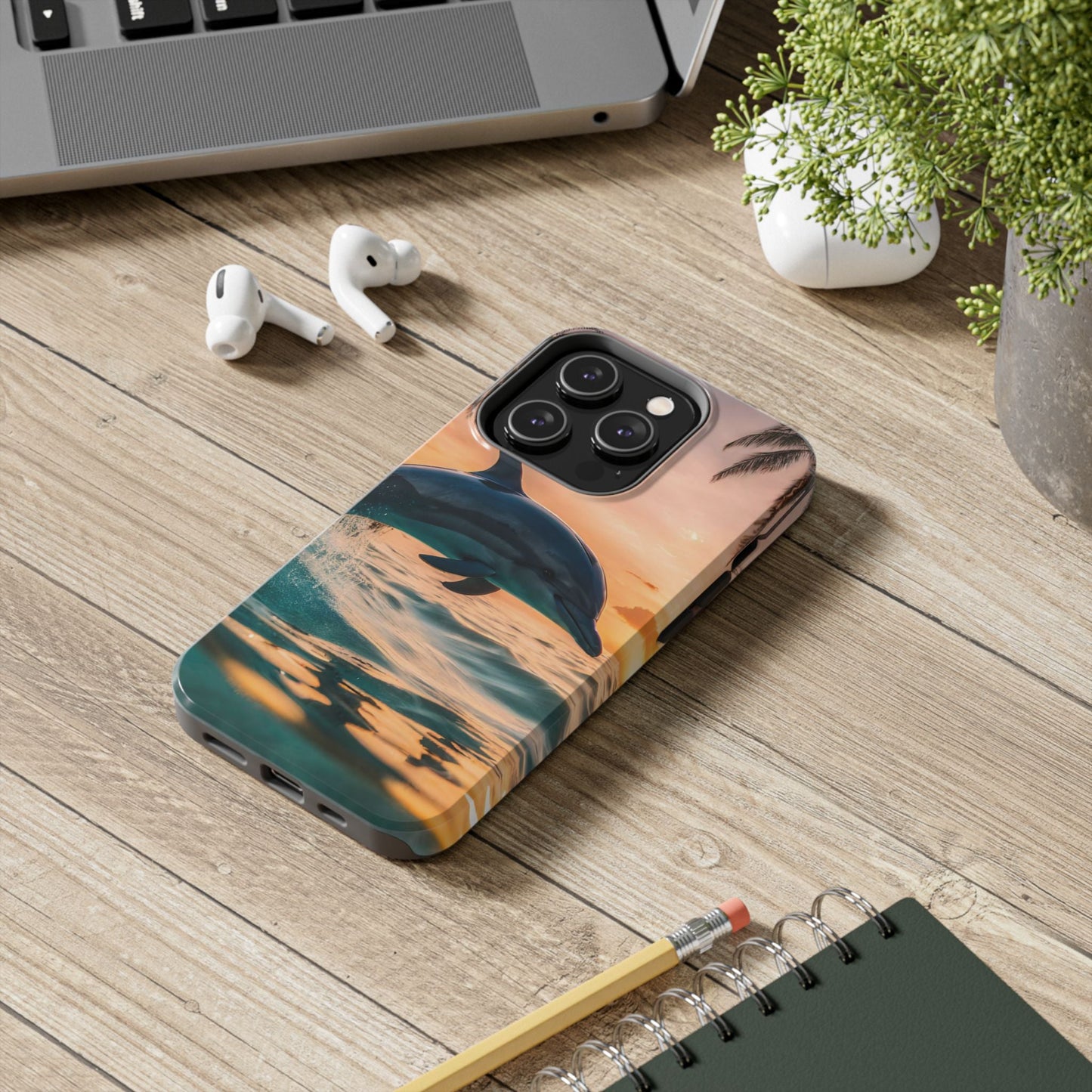 Tropical Sunset Dolphin - iPhone Series Case - BOGO Cases