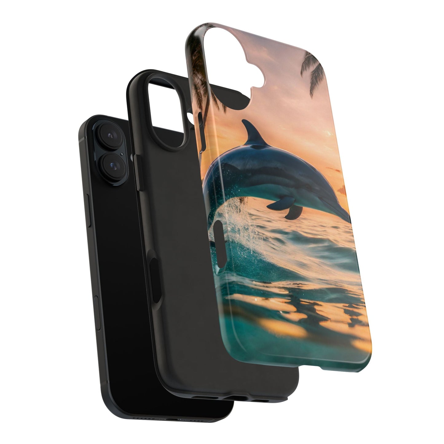 Tropical Sunset Dolphin - iPhone Series Case - BOGO Cases