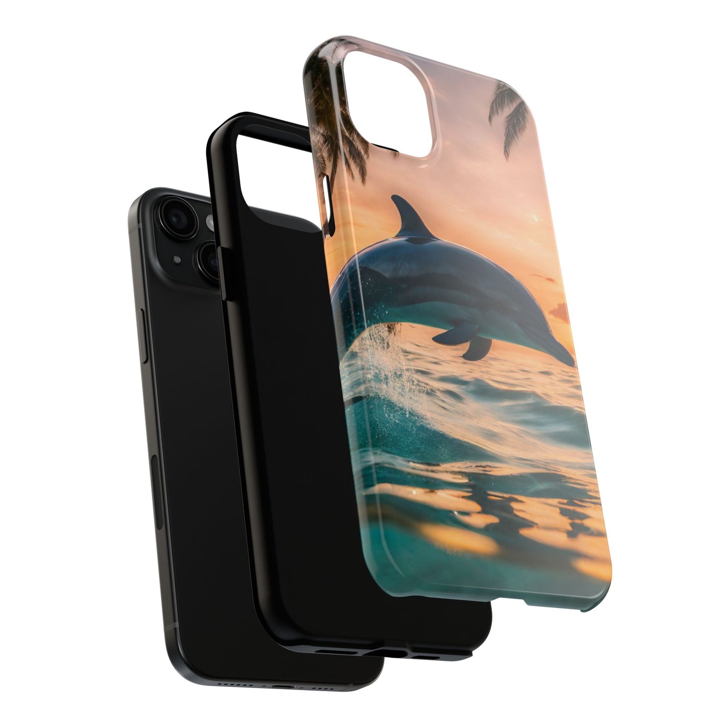 Tropical Sunset Dolphin - iPhone Series Case - BOGO Cases