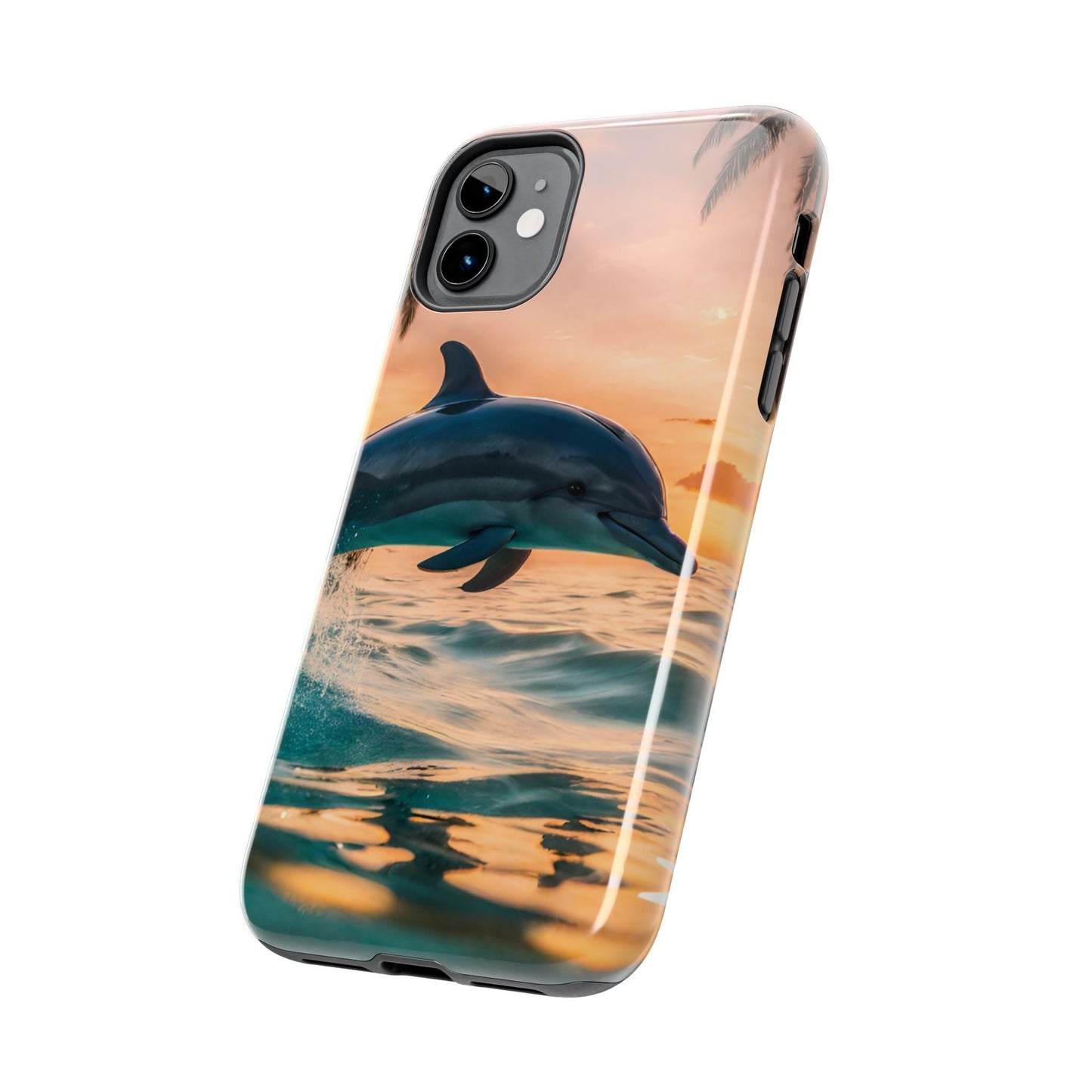 Tropical Sunset Dolphin - iPhone Series Case - BOGO Cases