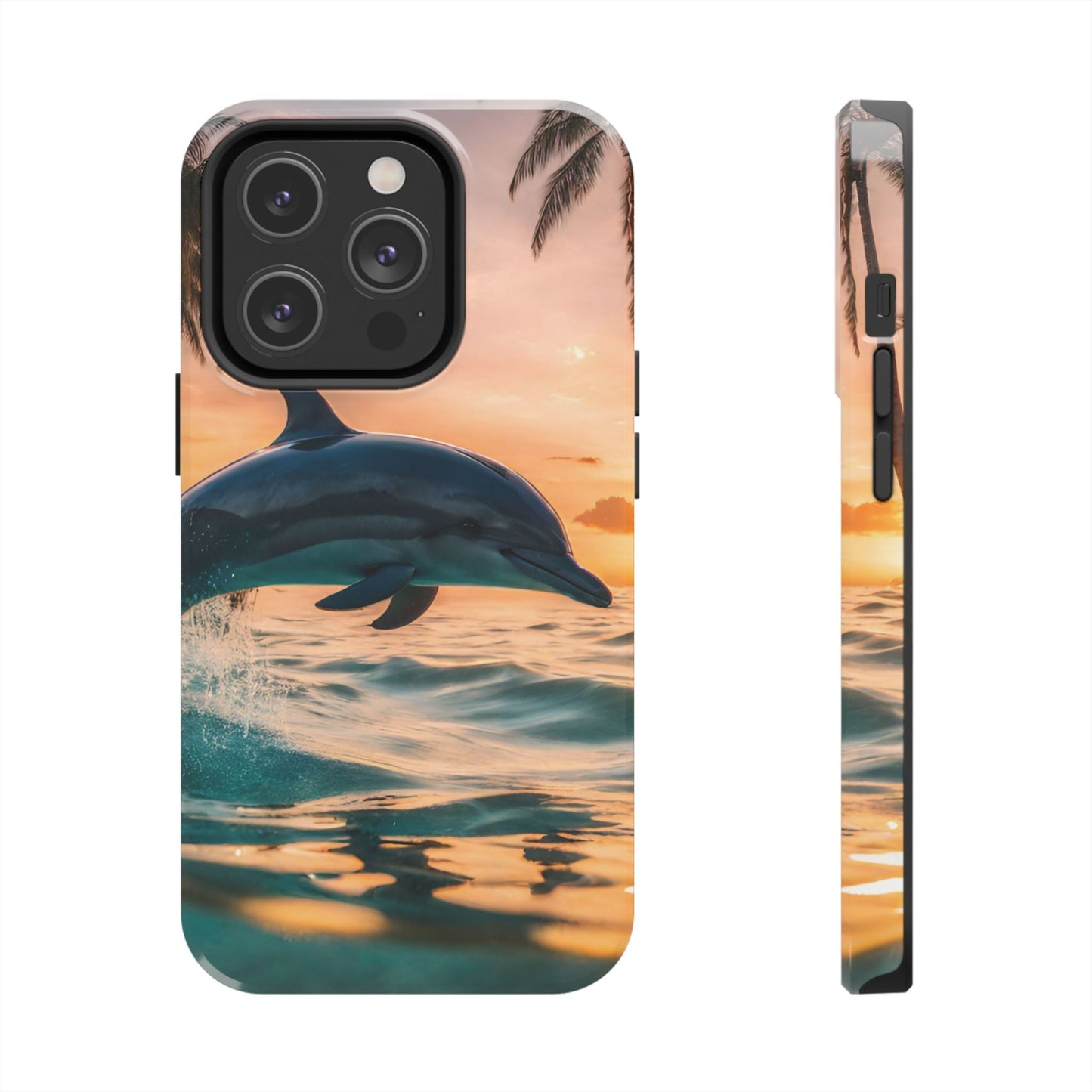 Tropical Sunset Dolphin - iPhone Series Case - BOGO Cases