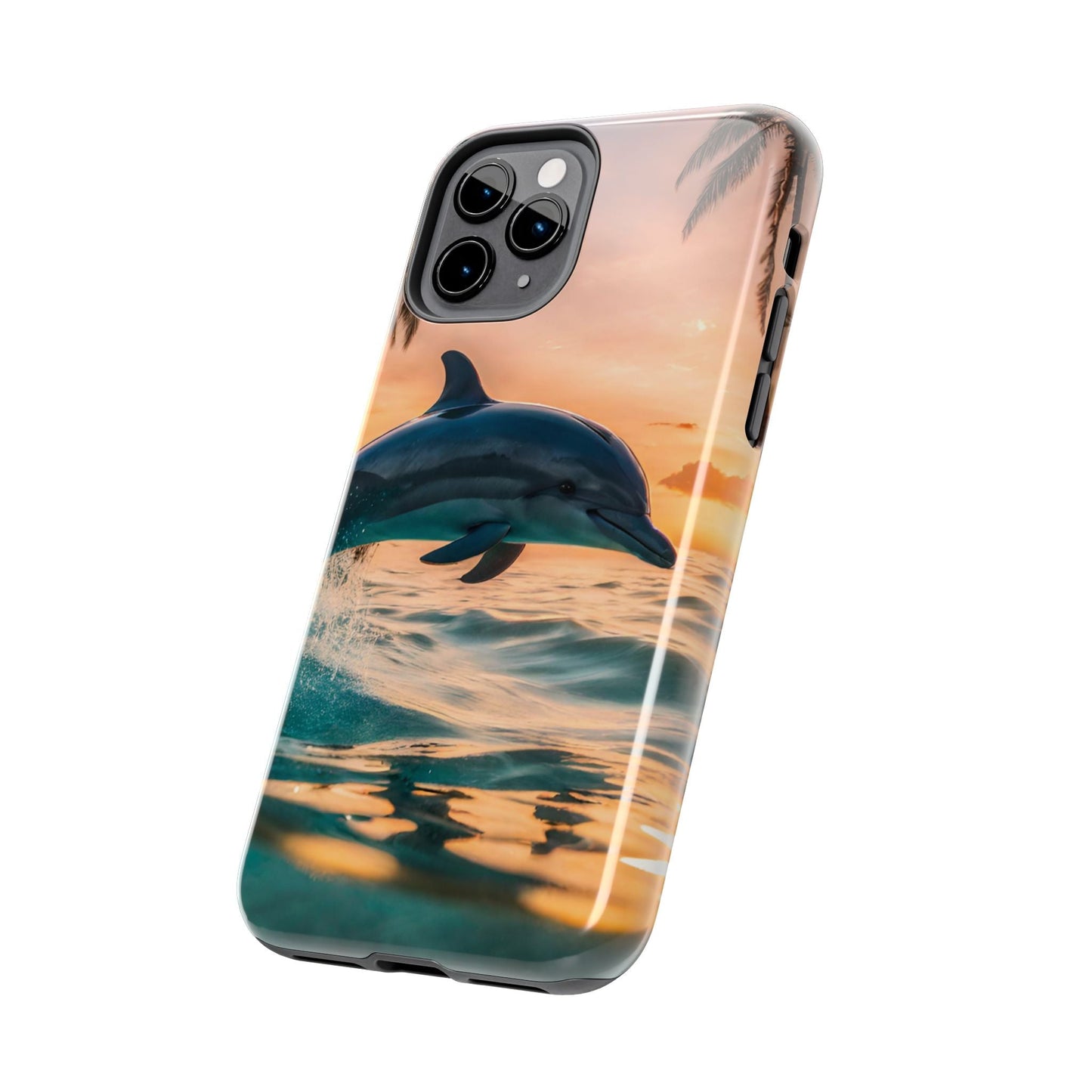 Tropical Sunset Dolphin - iPhone Series Case - BOGO Cases