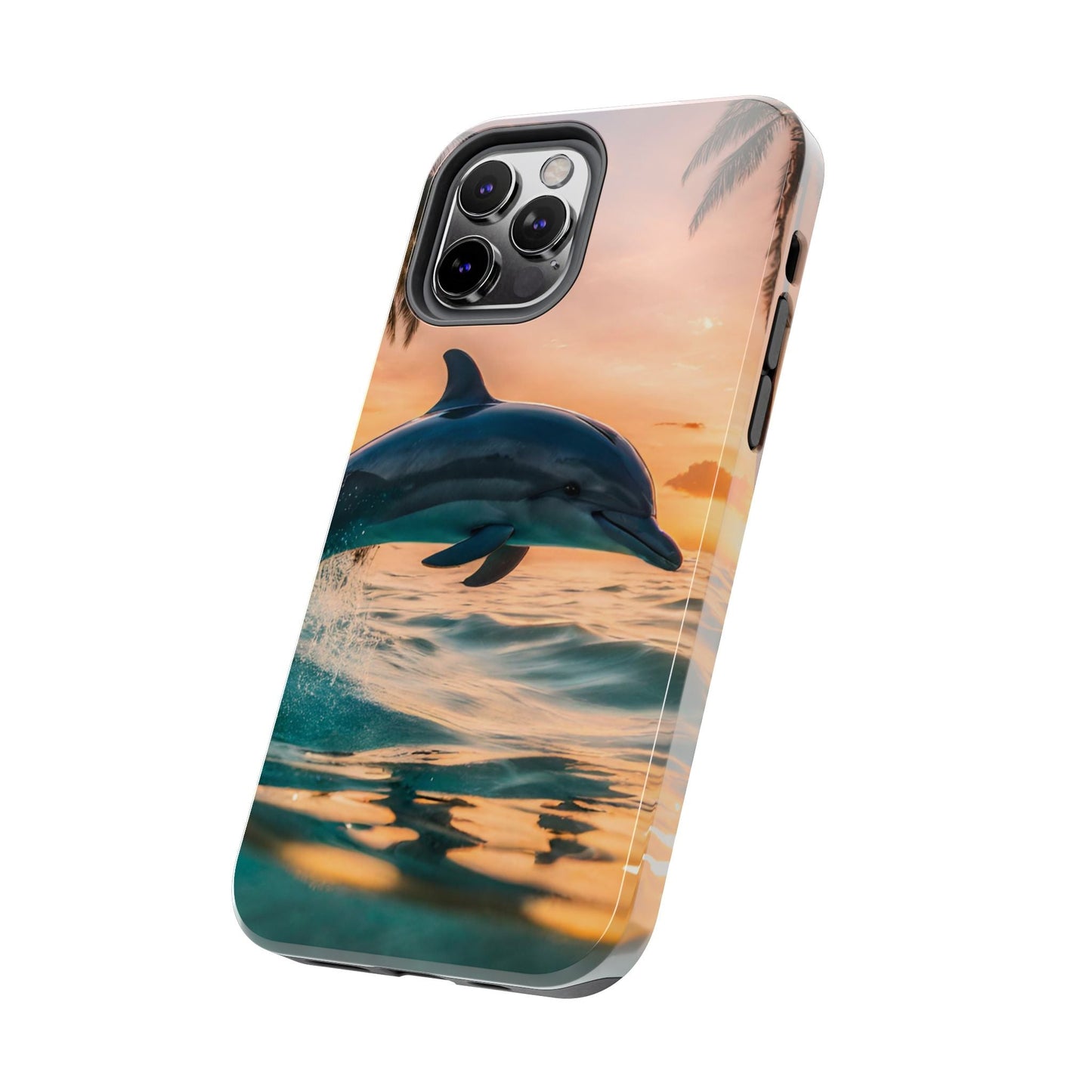 Tropical Sunset Dolphin - iPhone Series Case - BOGO Cases