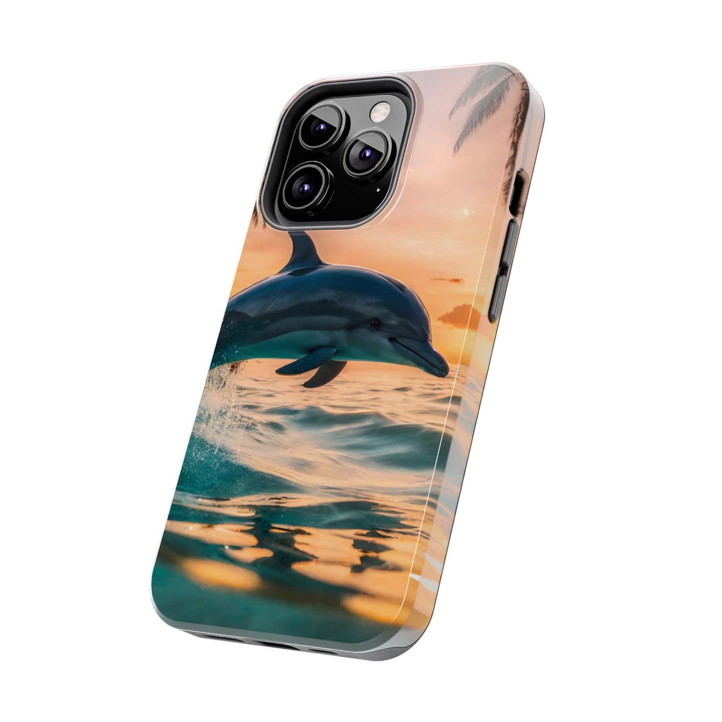 Tropical Sunset Dolphin - iPhone Series Case - BOGO Cases