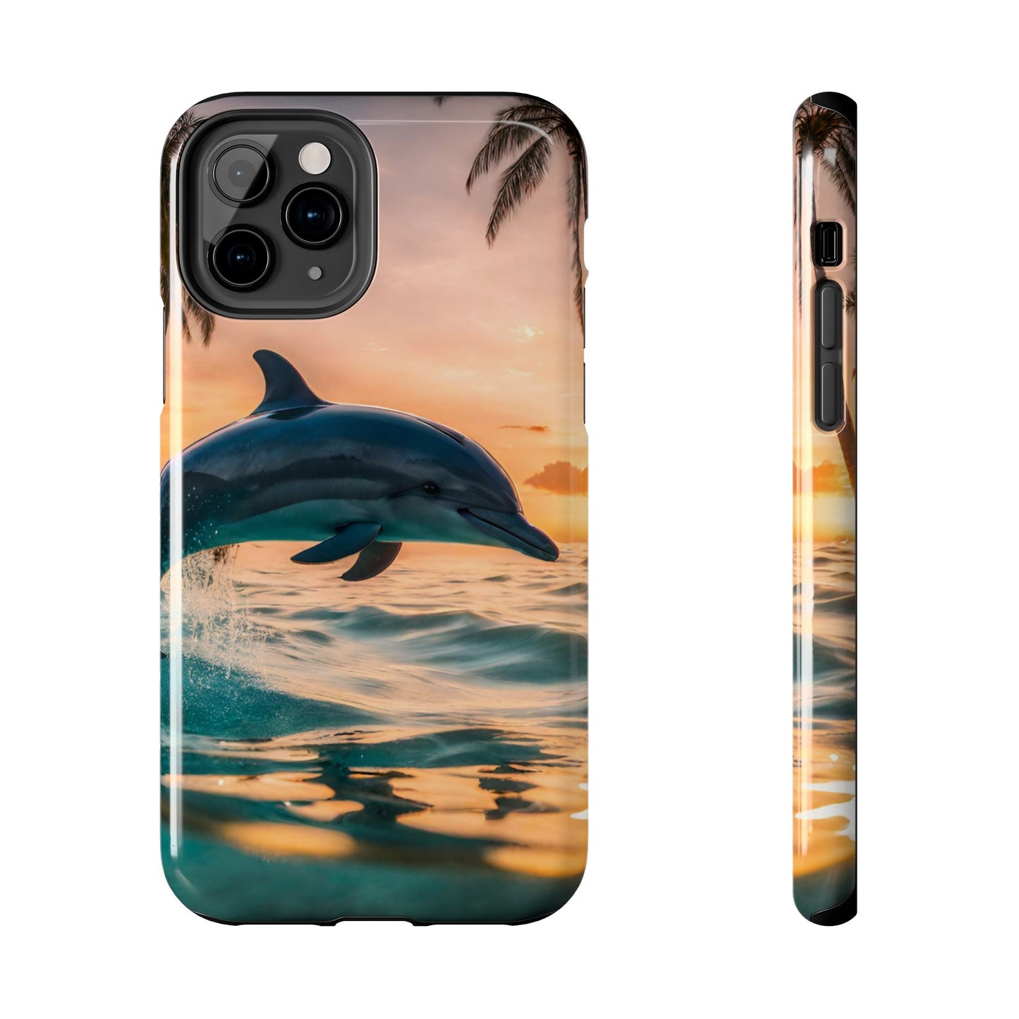 Tropical Sunset Dolphin - iPhone Series Case - BOGO Cases